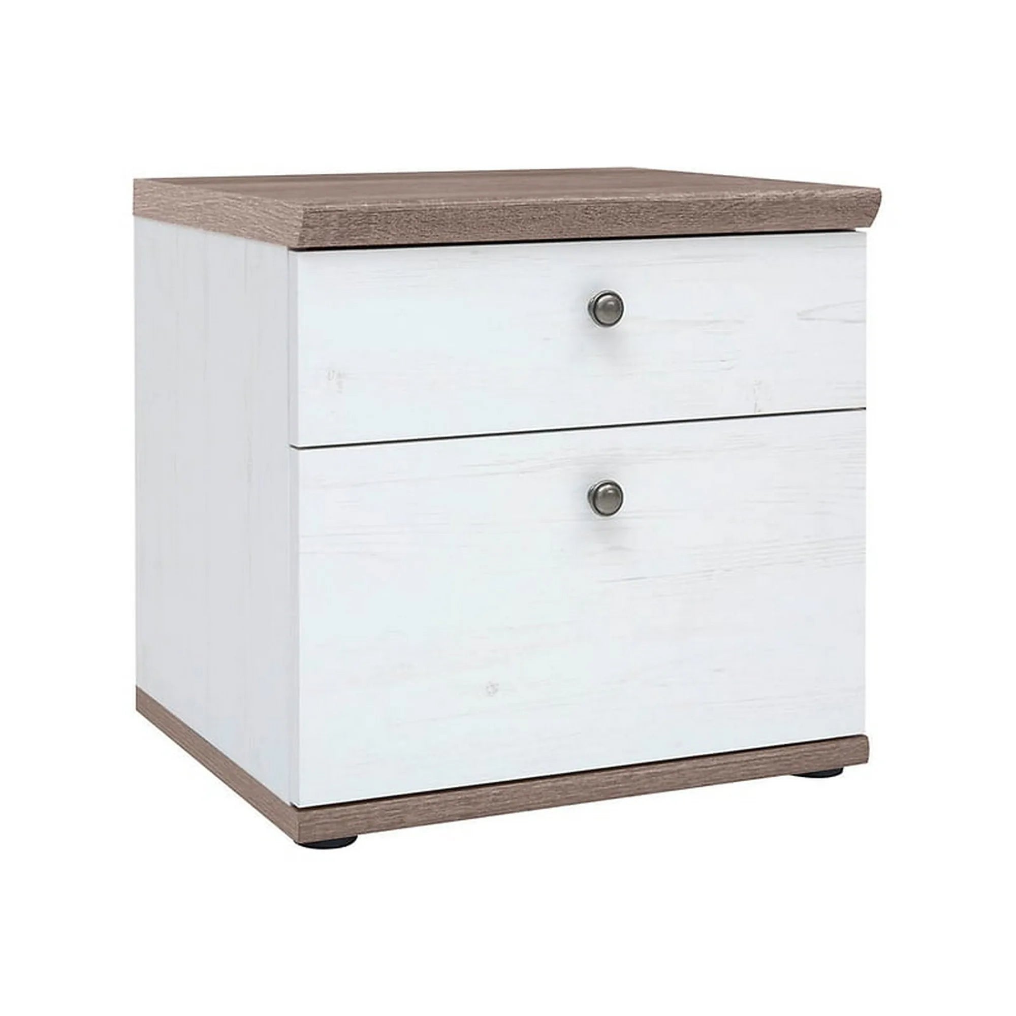 Noptiera BERGEN OCN-28977, pin alb andersen/stejar sonoma