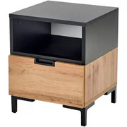 Noptiera HOUSTON OCN-36983, stejar wotan/negru