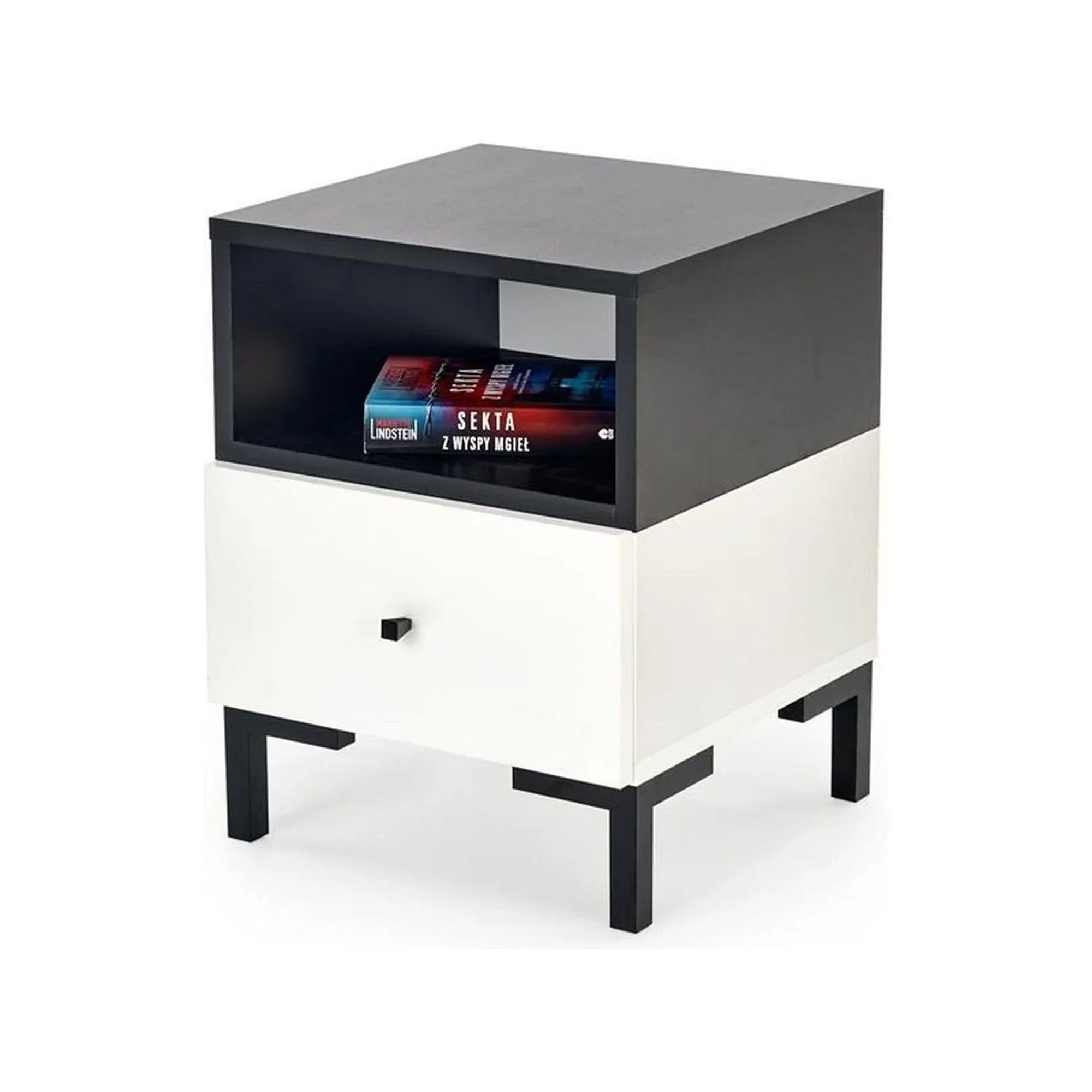 Noptiera HOUSTON OCN-36992, alb/negru