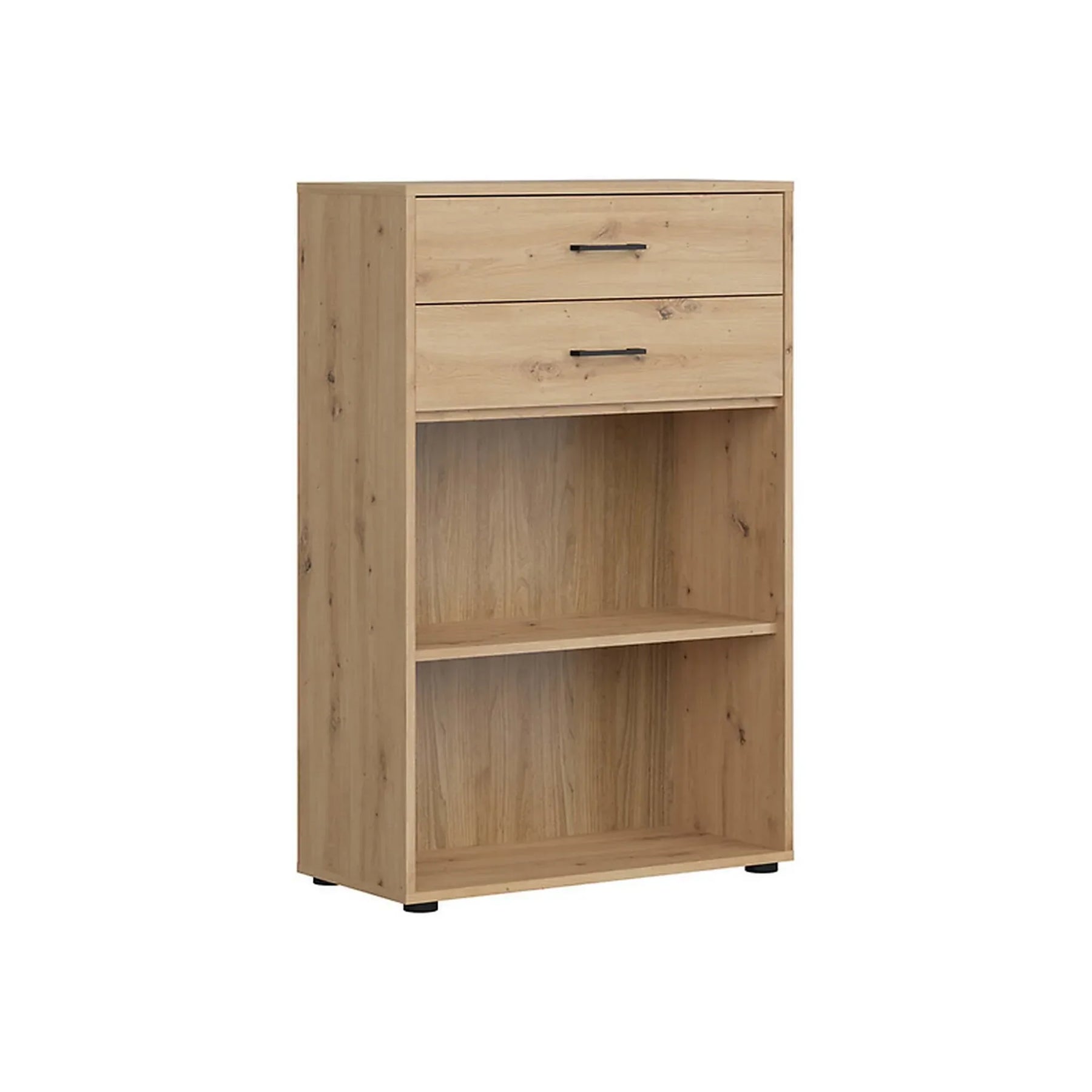 Comoda SPACE OFFICE, stejar artisan, PAL laminat, 80x37x122 cm