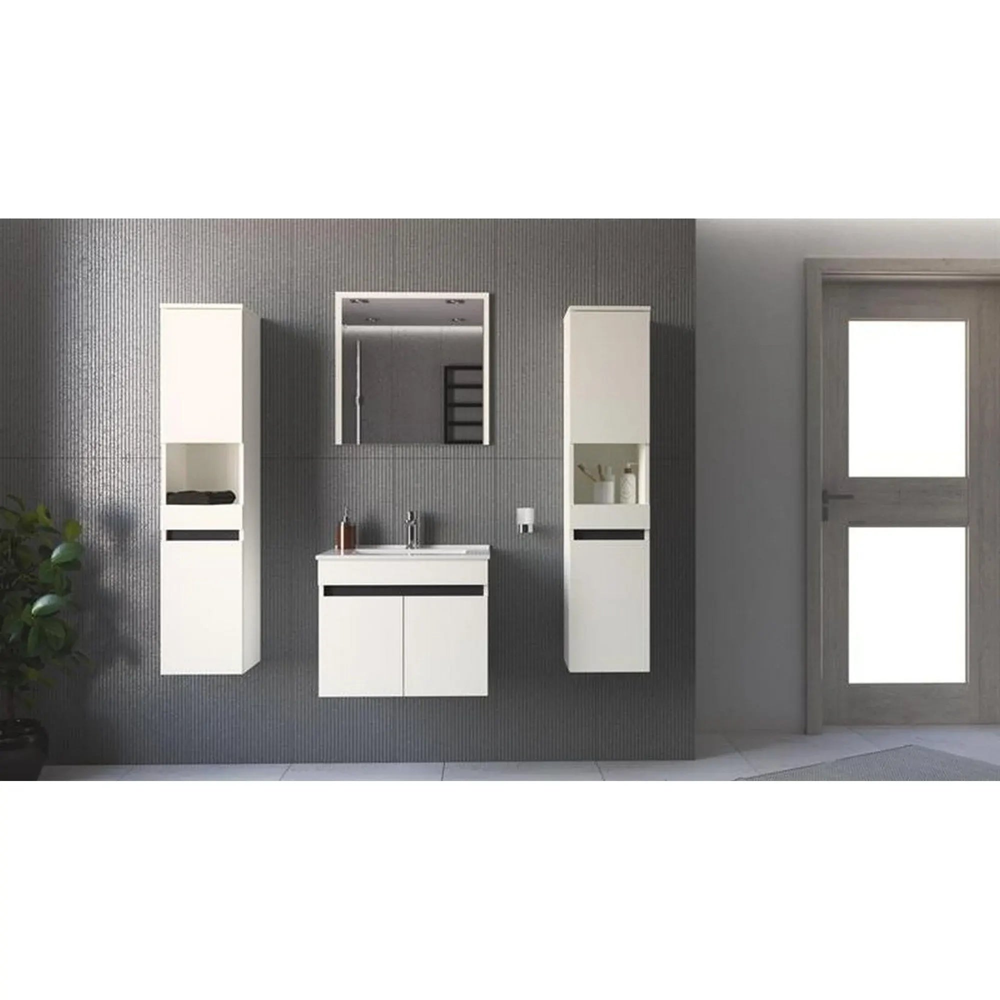 Oglinda de baie HOUSTON OCN-36974, alb