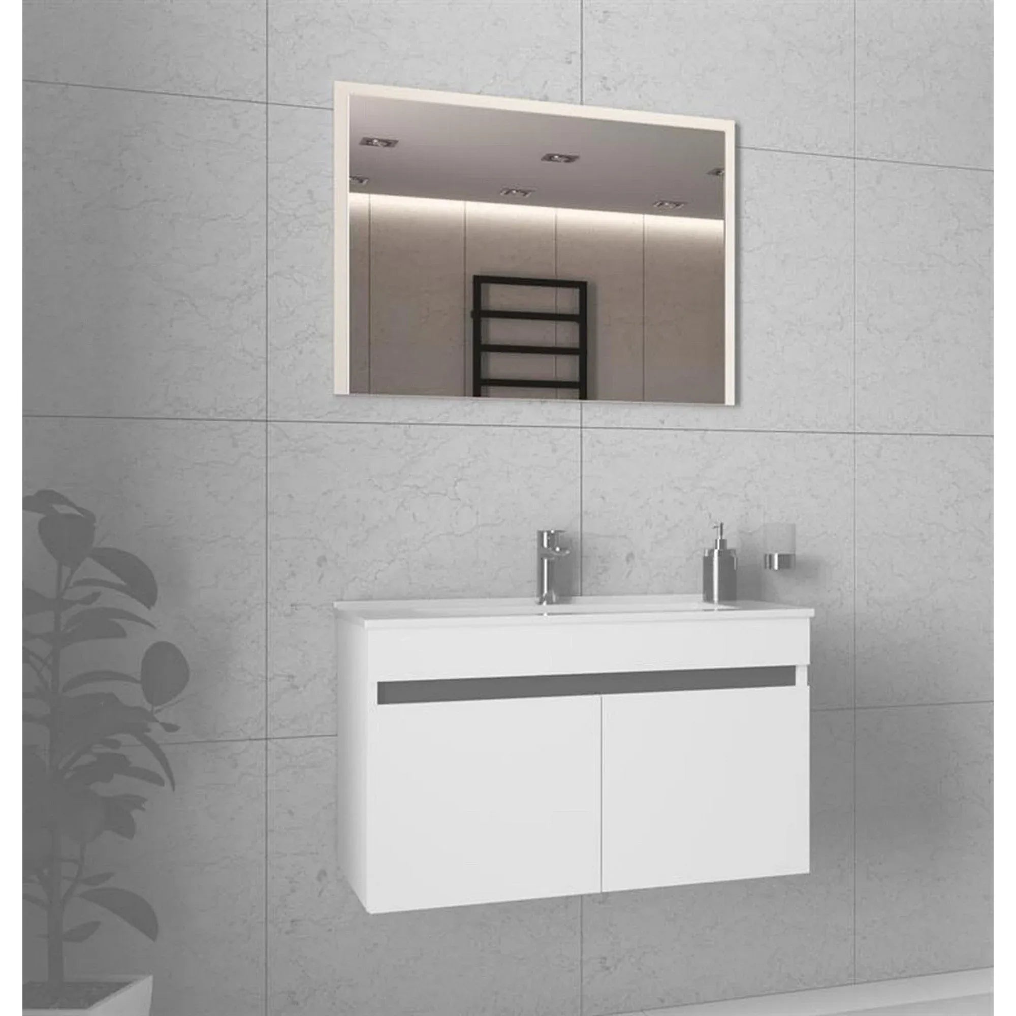 Oglinda de baie HOUSTON OCN-36975, alb