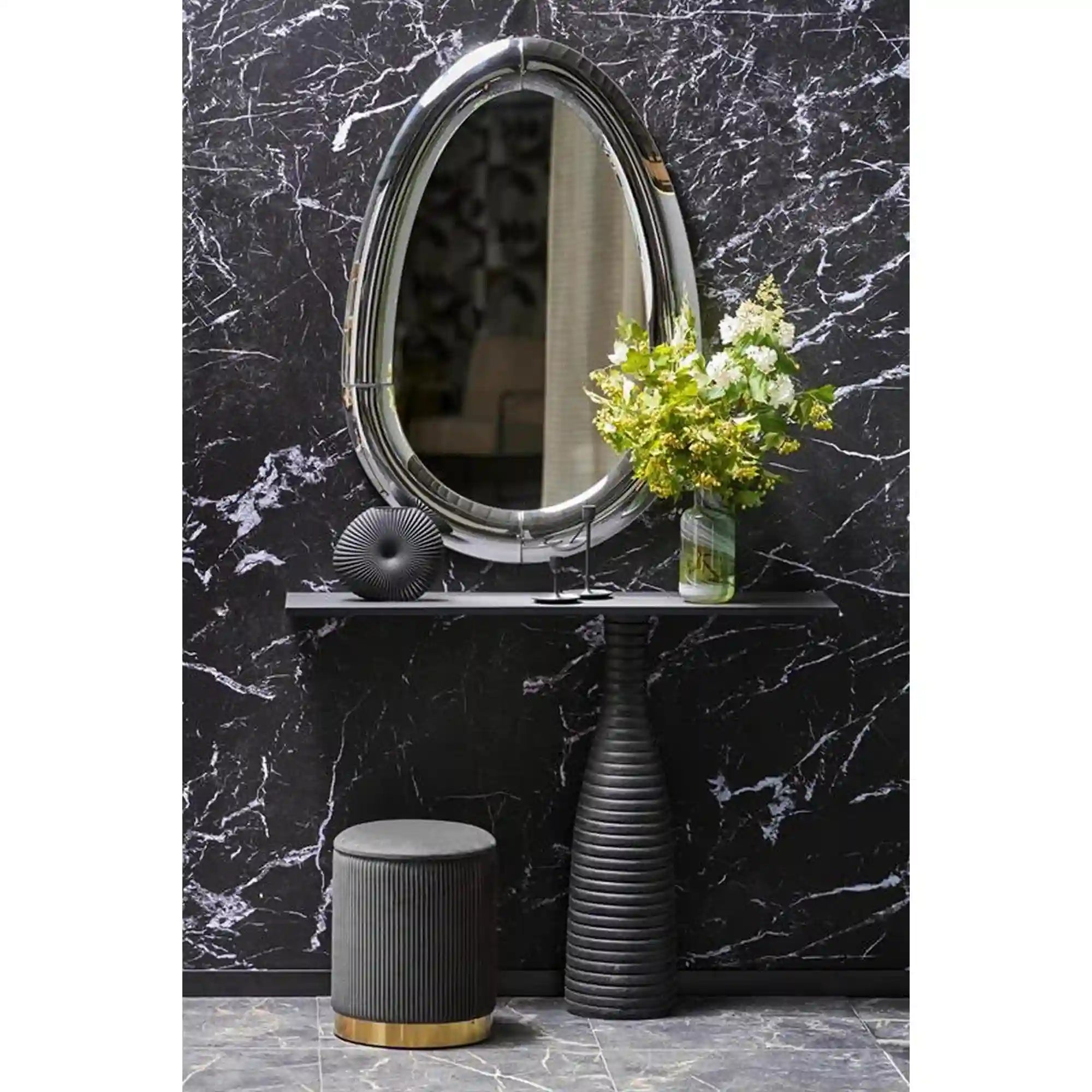 Oglinda HOUSTON OCN-36968, ivory/argintiu