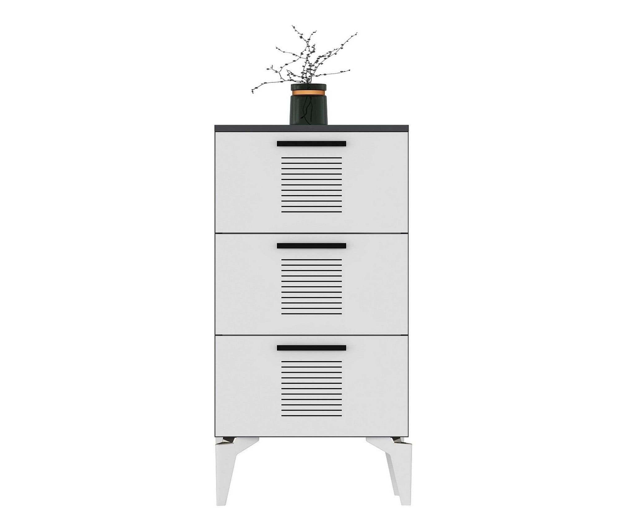 Pantofar AMSTERDAM OCN-31322, alb/gri antracit