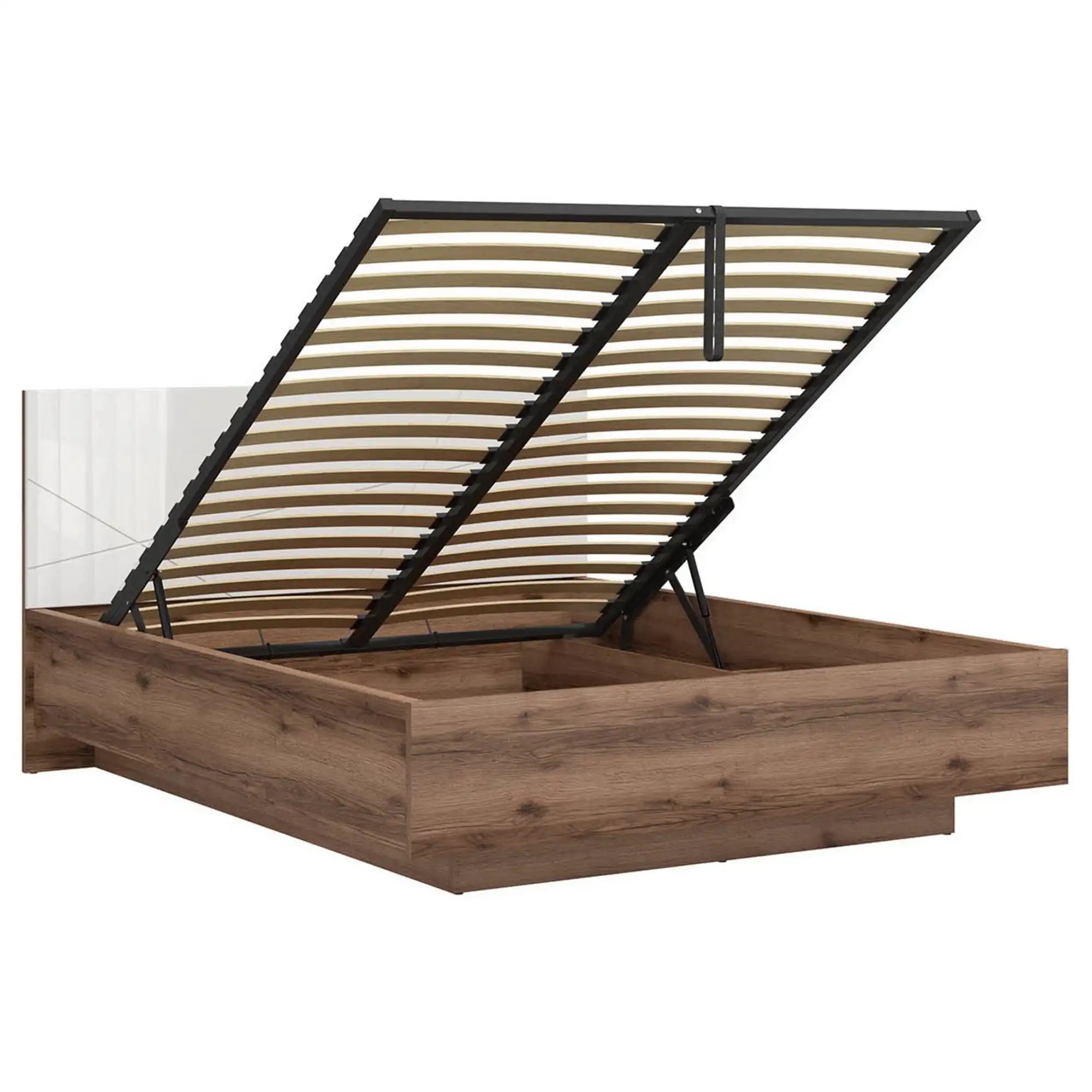 Pat 160x200 BERGEN OCN-28818, stejar inchis/alb lucios