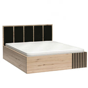 Pat 160x200 HOUSTON OCN-36913, stejar artisan/negru