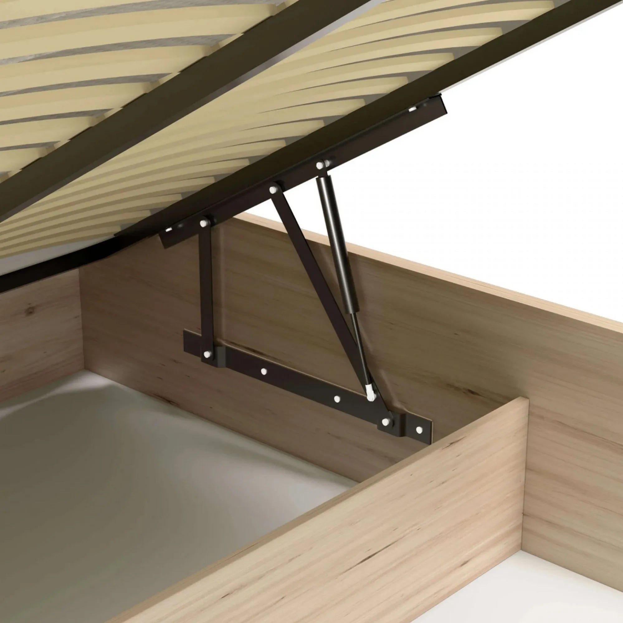 Pat 160x200 HOUSTON OCN-36913, stejar artisan/negru