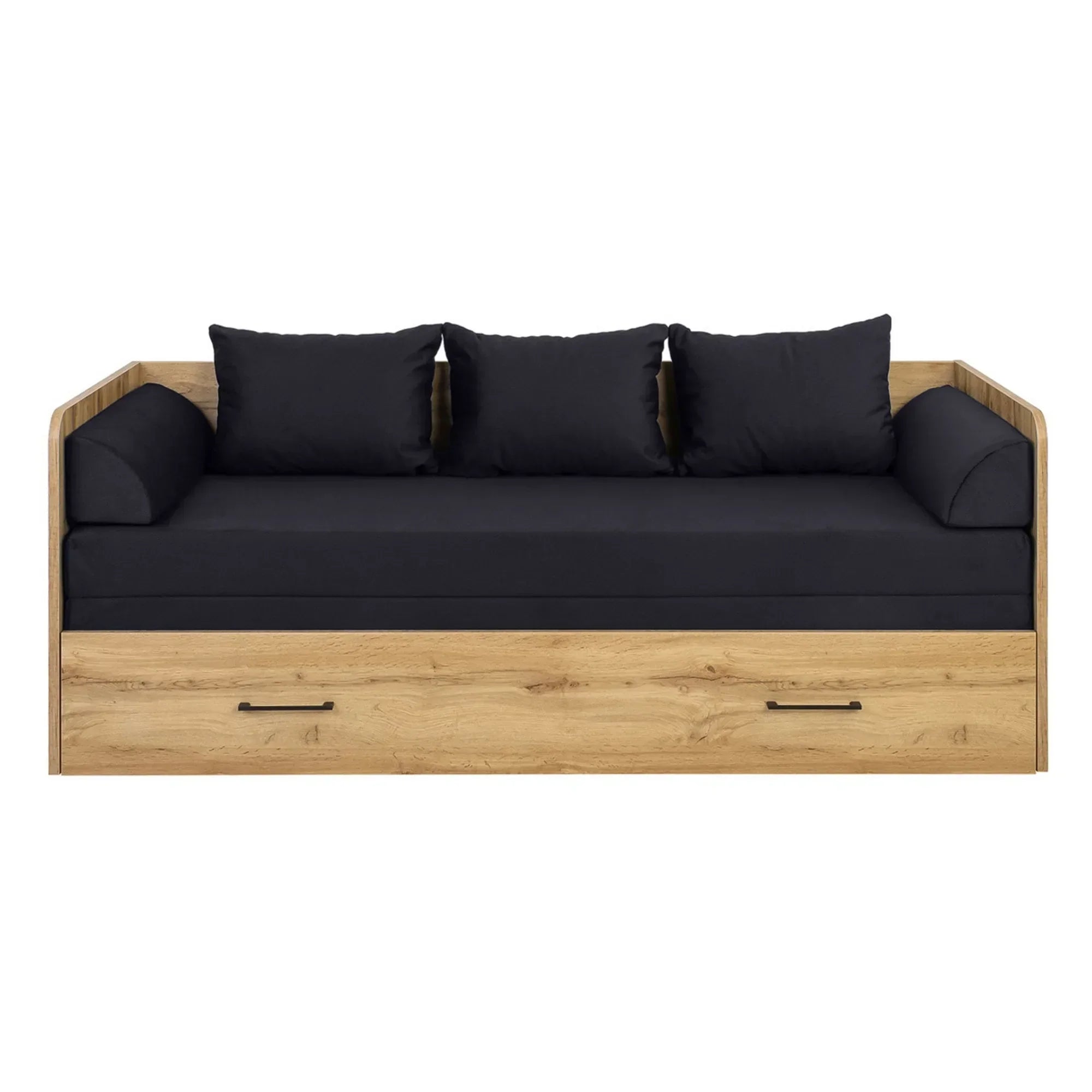 Pat 80/160x200 BERGEN OCN-28822, stejar wotan/negru