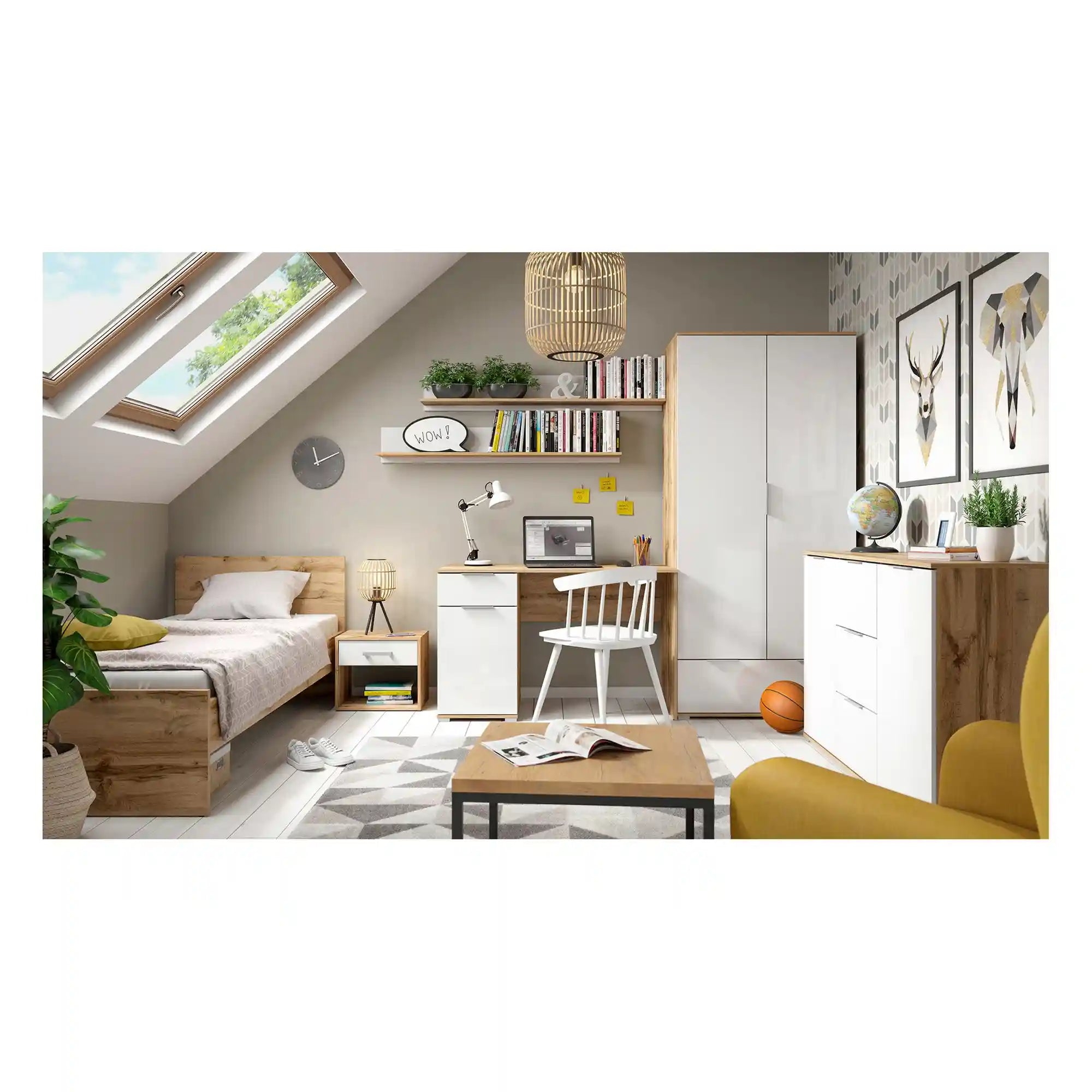 Polita BERGEN OCN-28669, stejar wotan/alb lucios