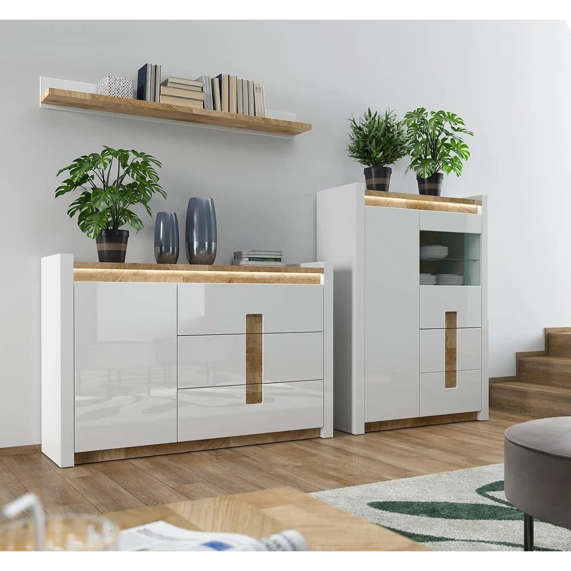 Polita BERGEN OCN-28682, alb/stejar