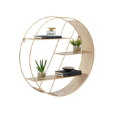Raft FUZ, auriu, metal, 60x15x60 cm