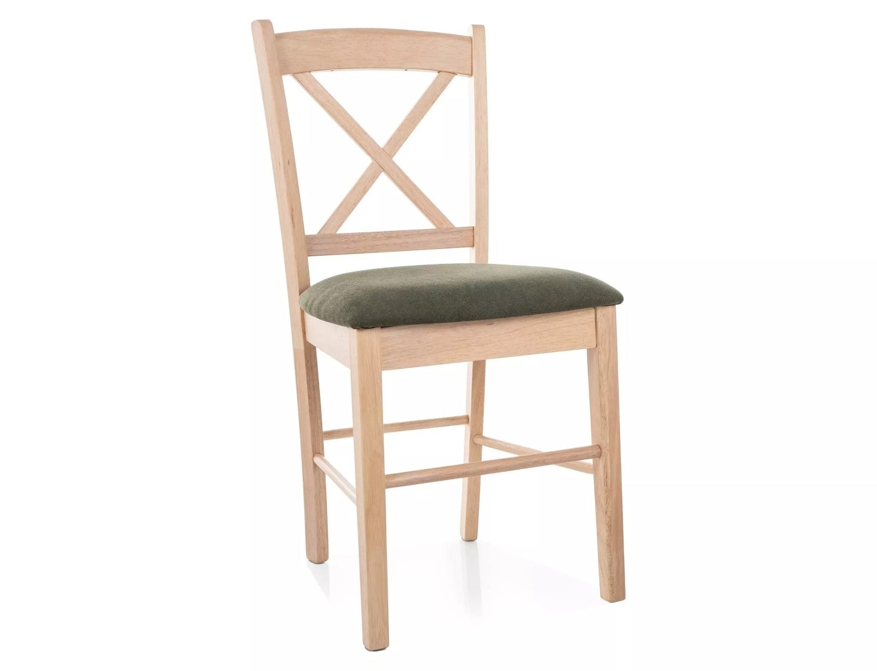 Scaun CD-56, verde/stejar, stofa clasica/lemn, 43x45x85 cm