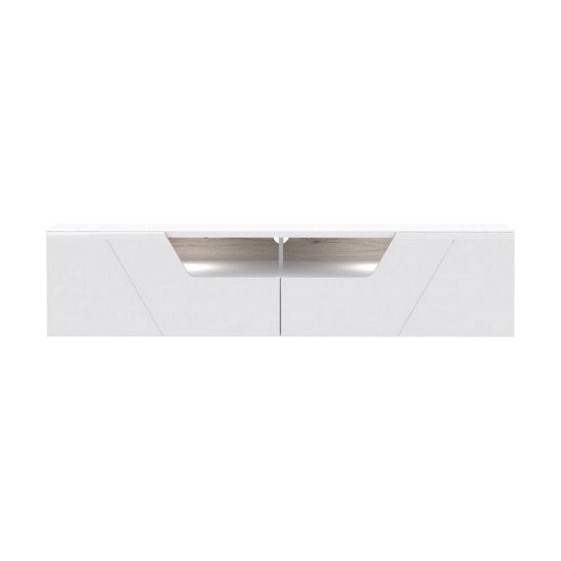 Comoda TV KANDO, alb, PAL, 160x50x38 cm