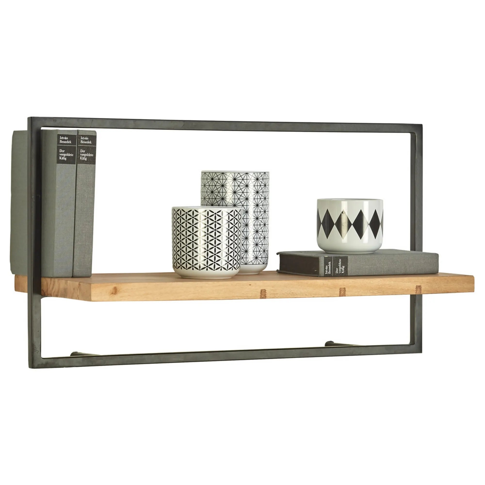 Raft BERGEN OCN-28623, stejar/negru