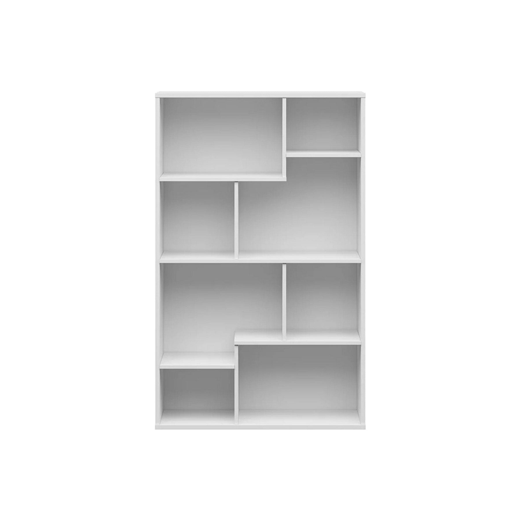 Biblioteca TETRIX, alb lucios, PAL, 87.5x33.5x140 cm