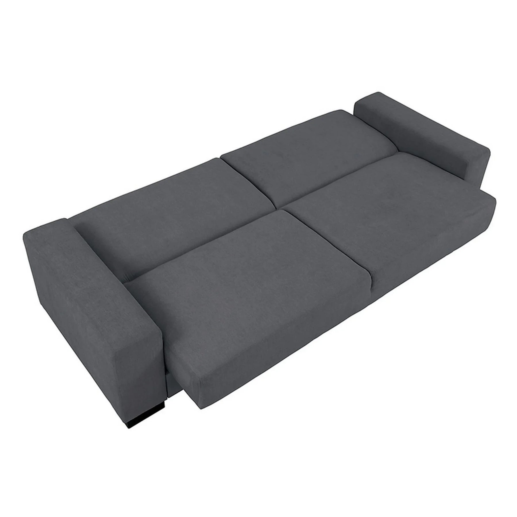 Canapea extensibila RUBIO, stofa catifelata gri - Matrix 17, cu lada depozitare, 232x95x81 cm
