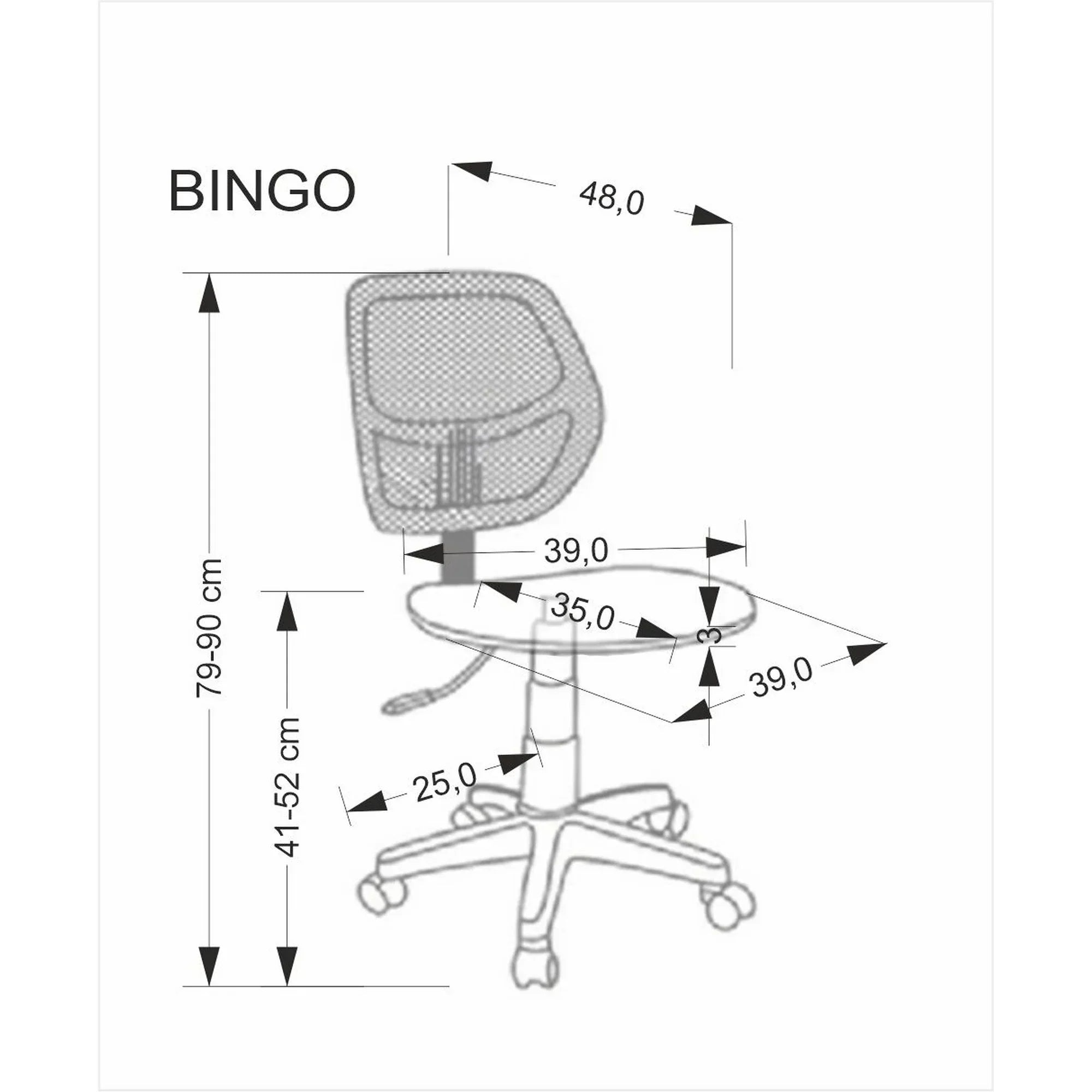 Scaun birou HOUSTON OCN-35924, negru