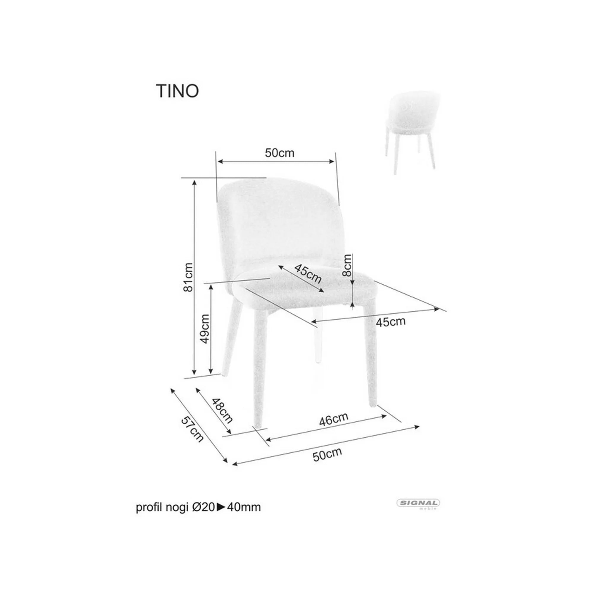 Scaun DETROIT OCN-38518, bej