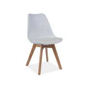 Scaun DETROIT OCN-38537, alb/stejar