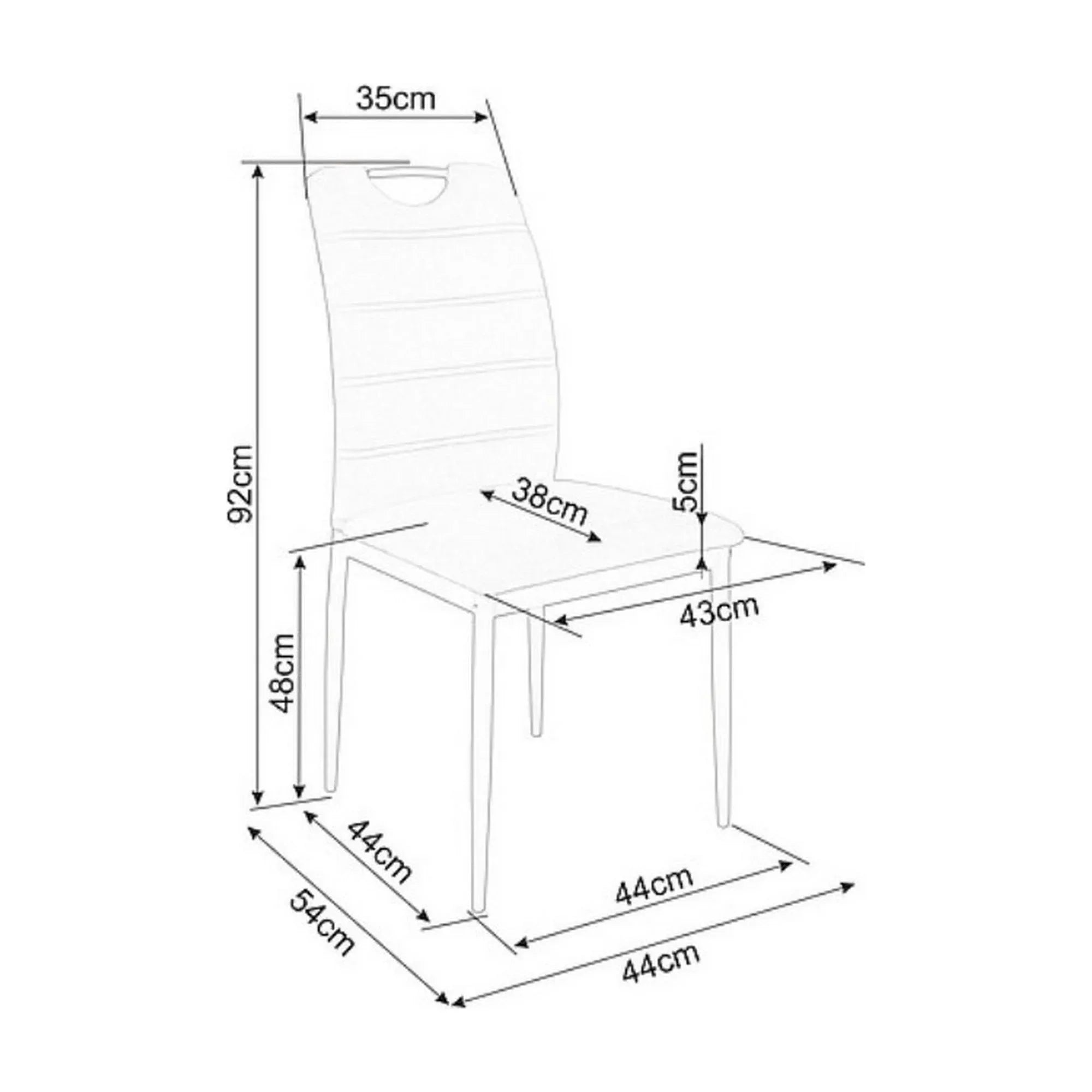 Scaun DETROIT OCN-38611, bej deschis/negru
