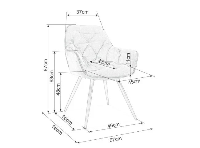 Scaun DETROIT OCN-38619, caramiziu/negru