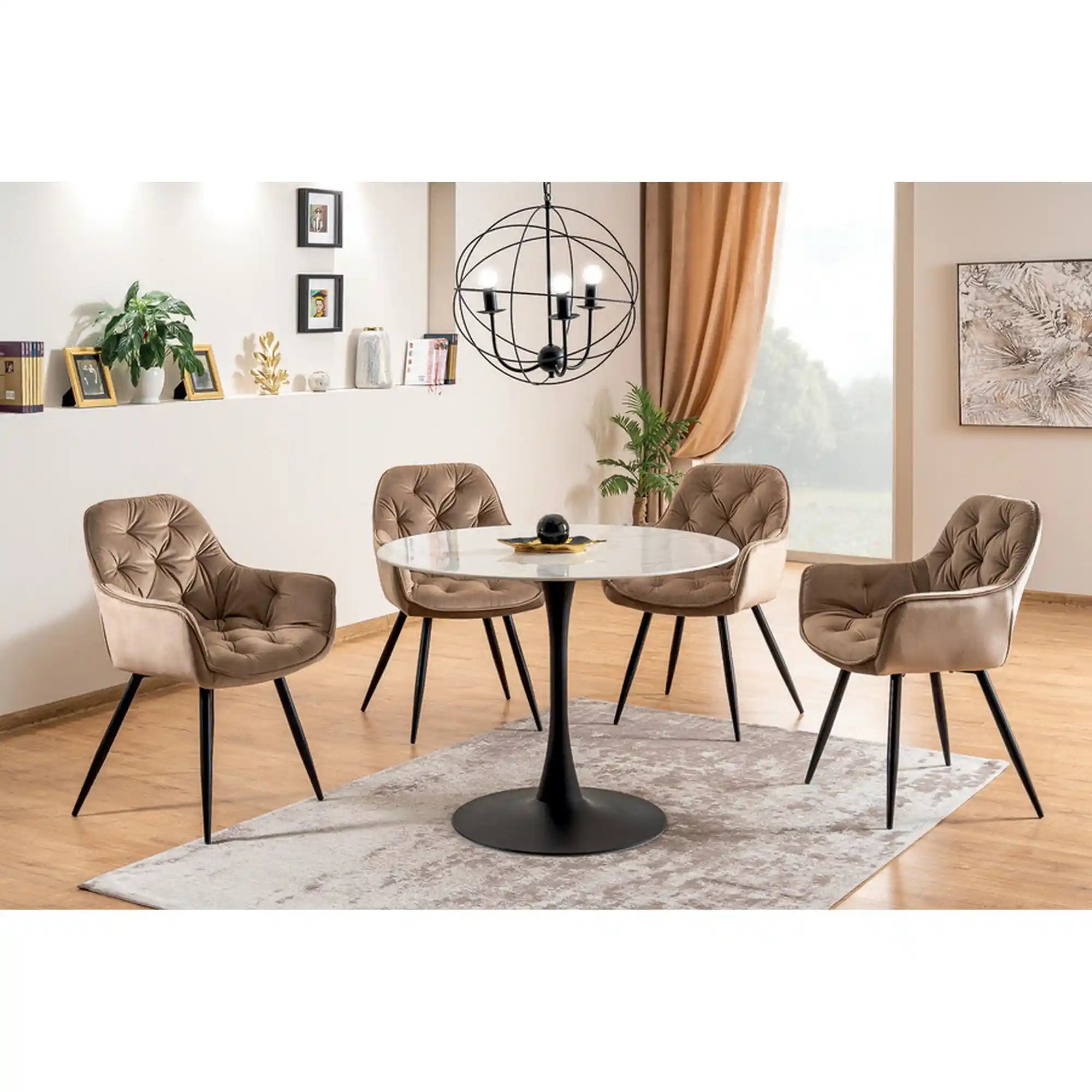 Scaun DETROIT OCN-38692, bej/negru