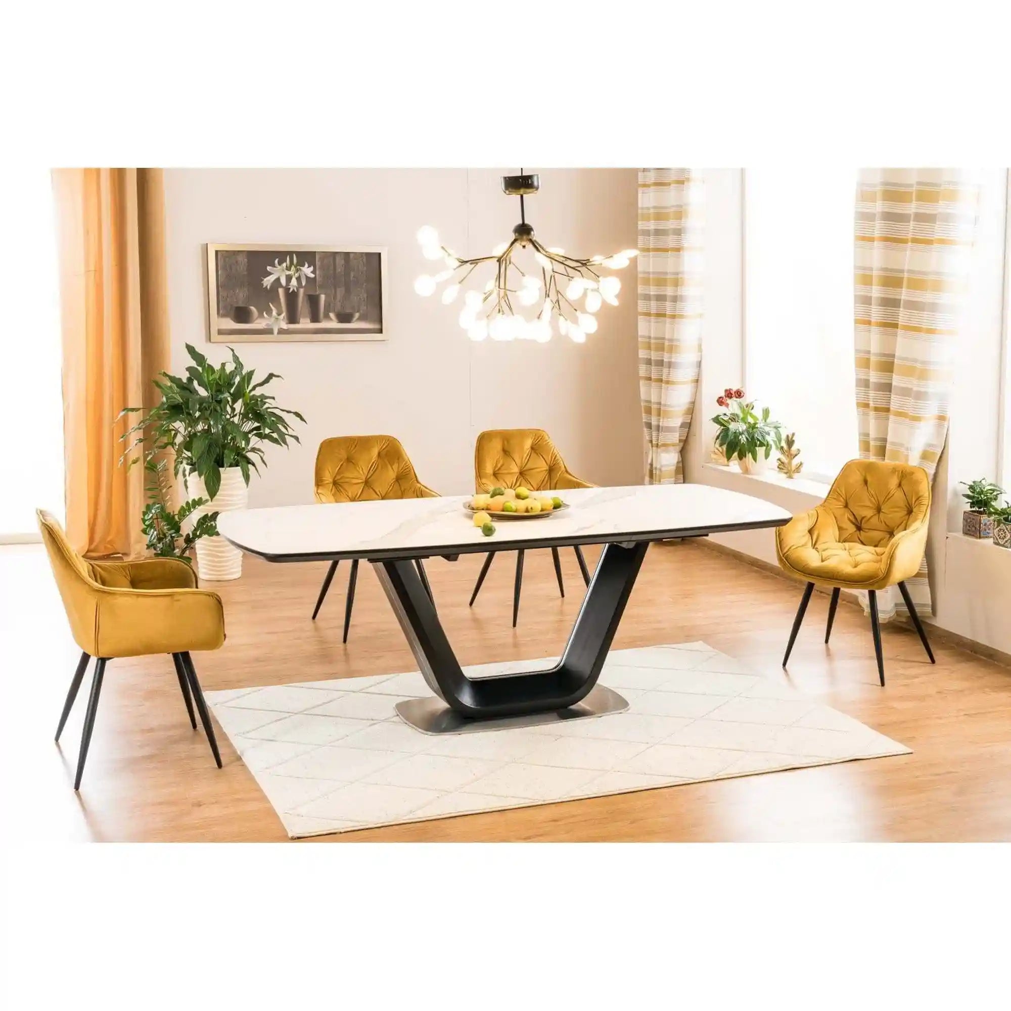 Scaun DETROIT OCN-38728, galben/negru