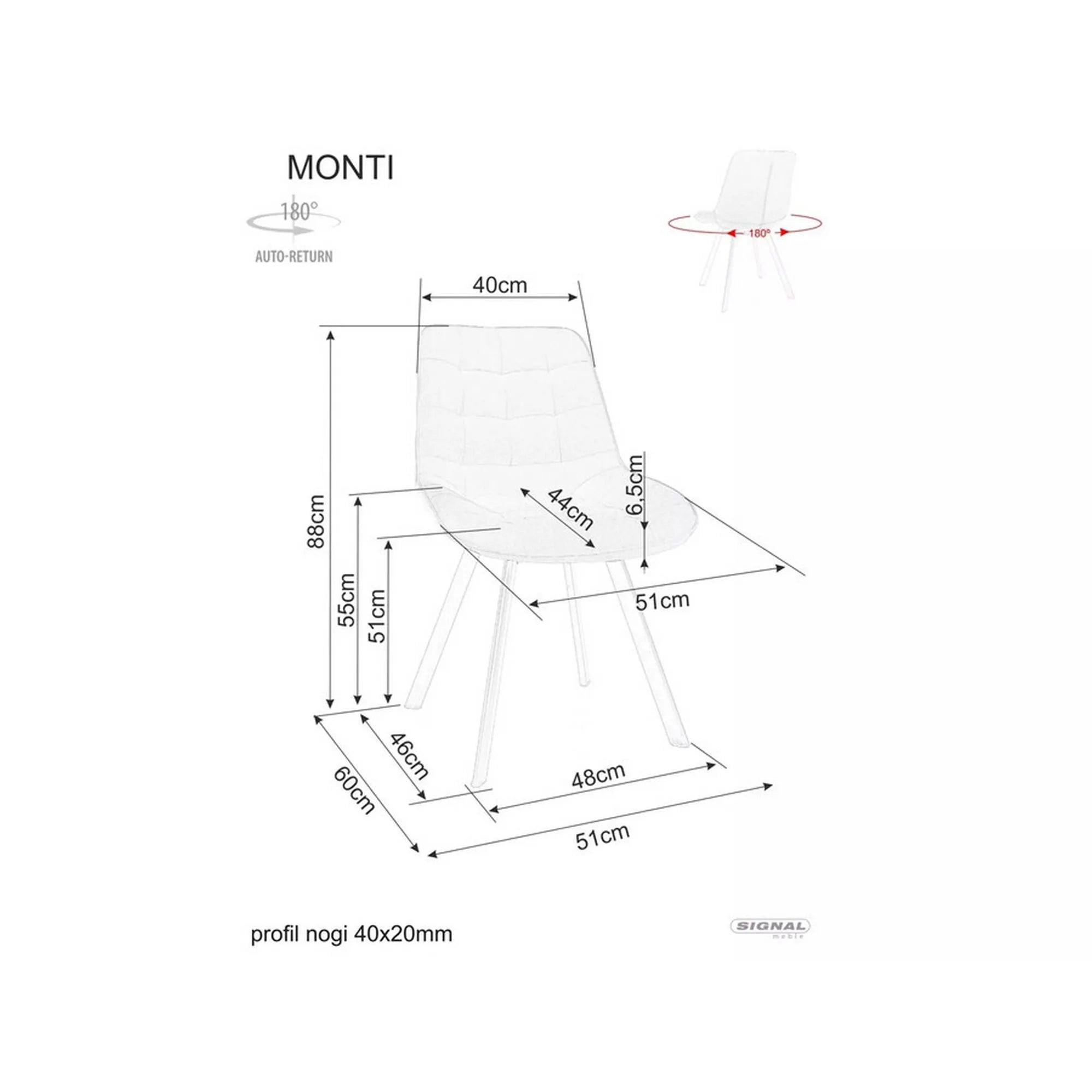 Scaun DETROIT OCN-38819, gri