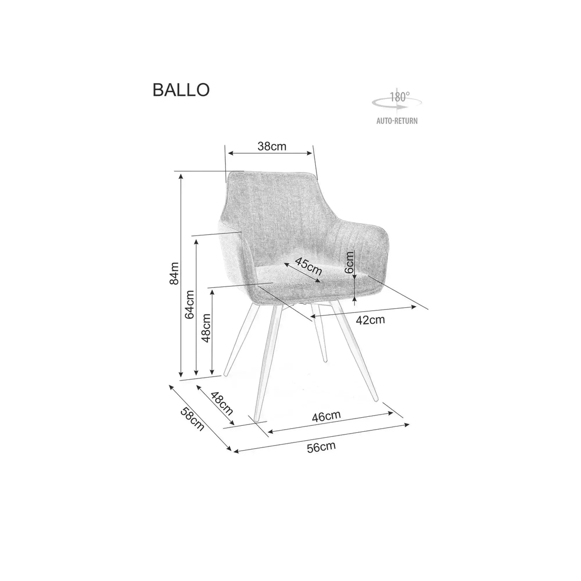 Scaun DETROIT OCN-38835, gri/negru