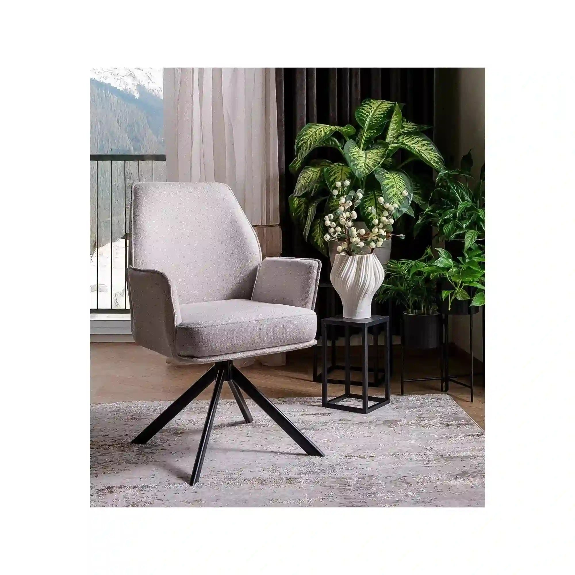 Scaun DETROIT OCN-38908, bej deschis/negru