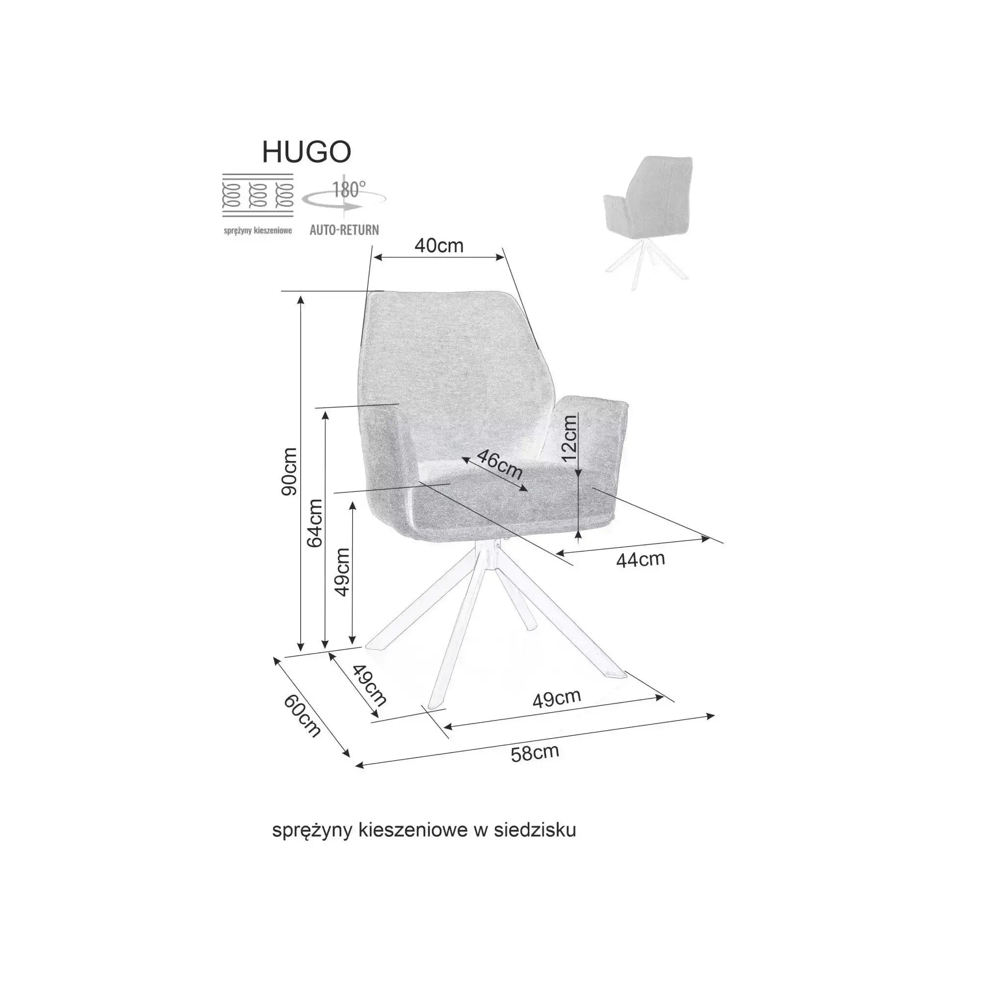 Scaun DETROIT OCN-38908, bej deschis/negru