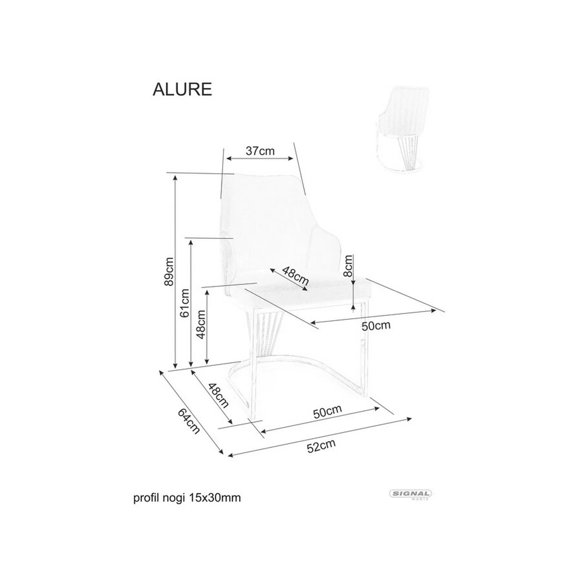 Scaun DETROIT OCN-38935, bej inchis