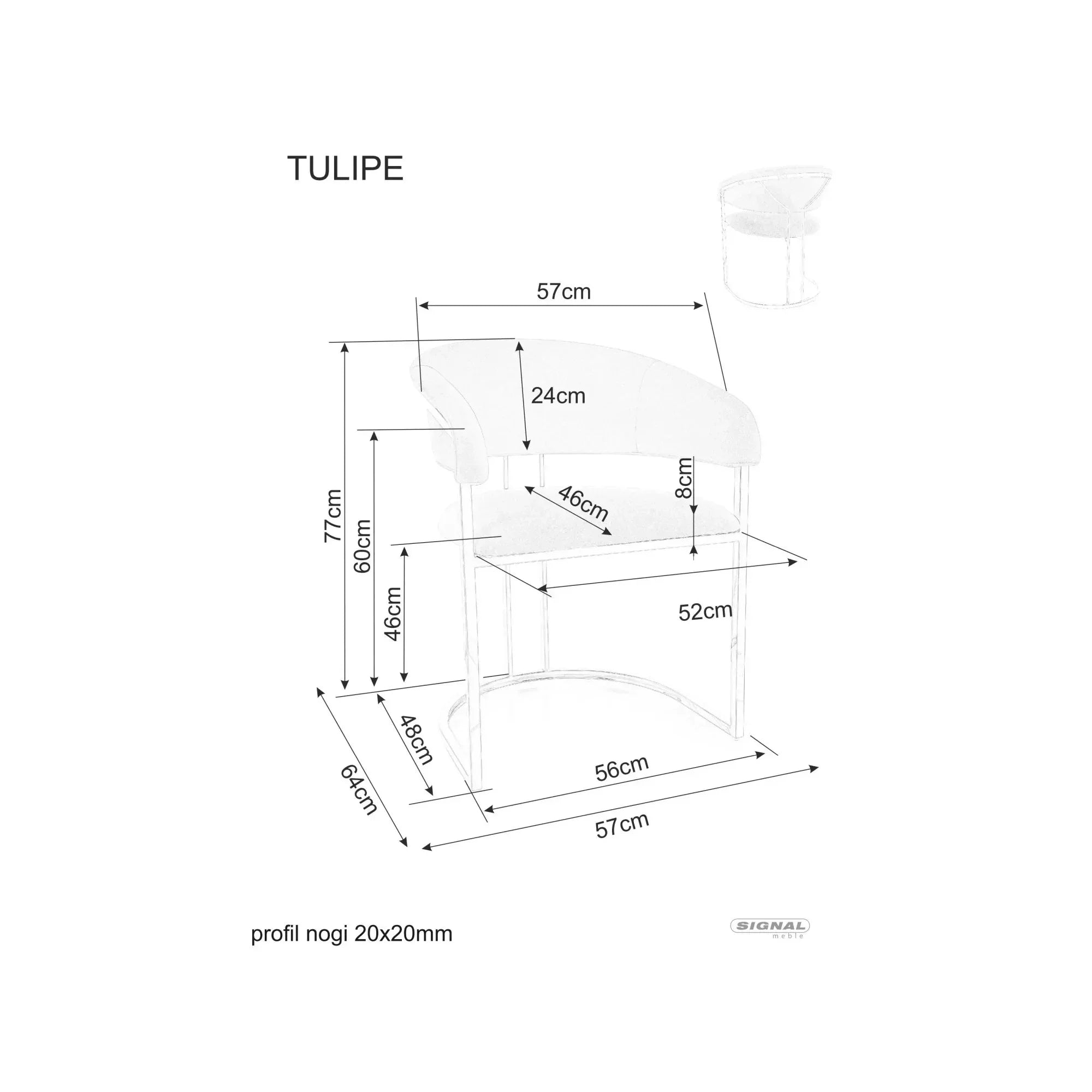 Scaun DETROIT OCN-38943, bej inchis