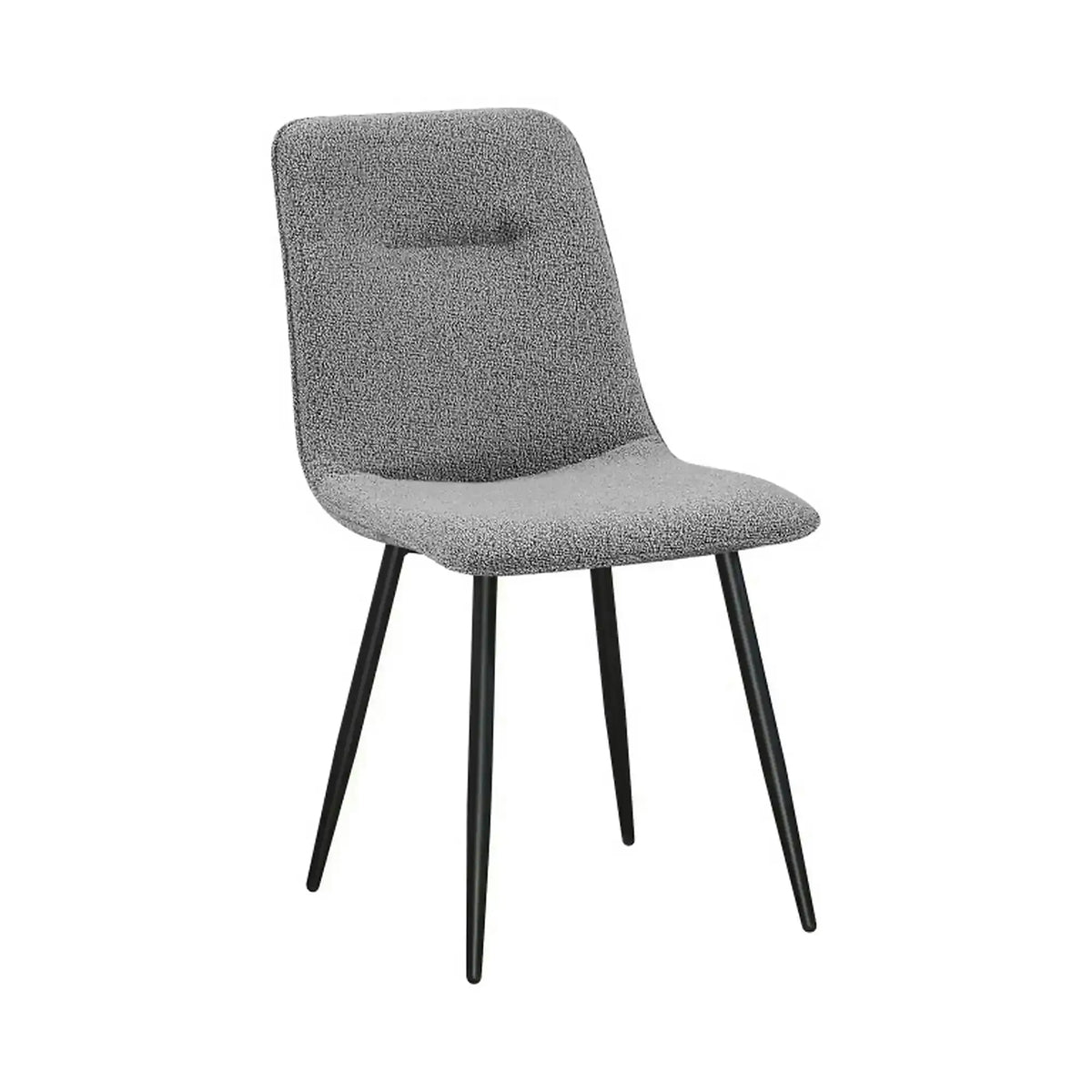 Scaun DOT, gri inchis/negru, stofa buclata/metal, 45x57x89 cm