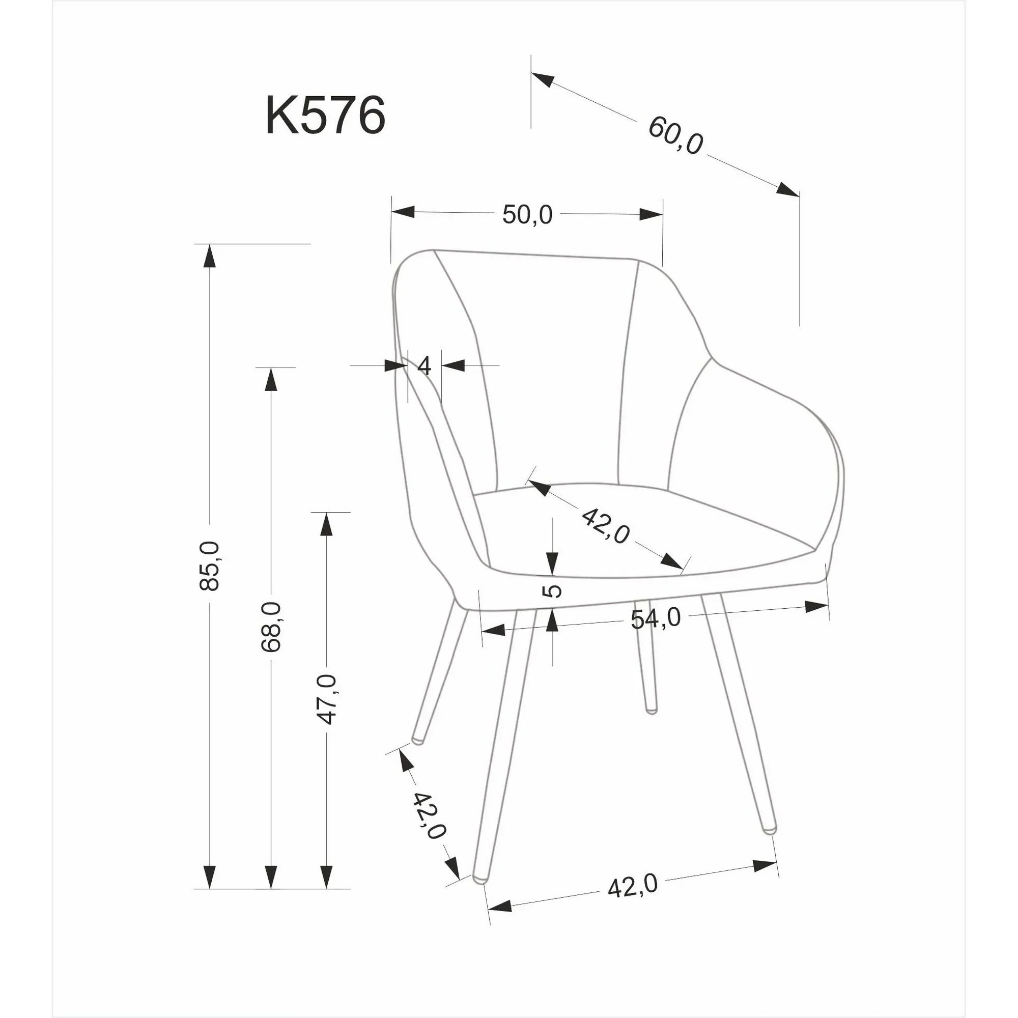 Scaun HOUSTON OCN-36551, gri/negru