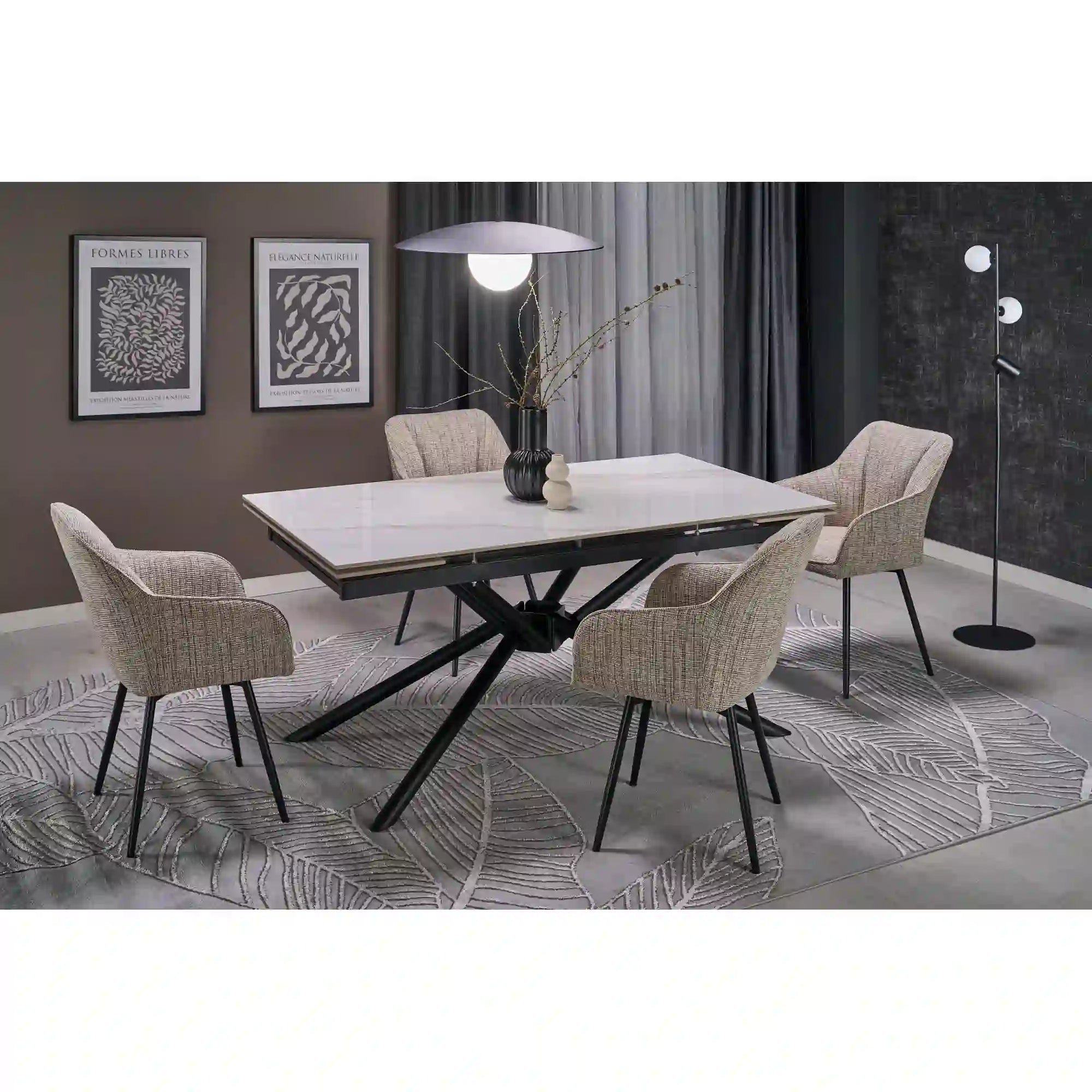 Scaun HOUSTON OCN-36553, bej/negru