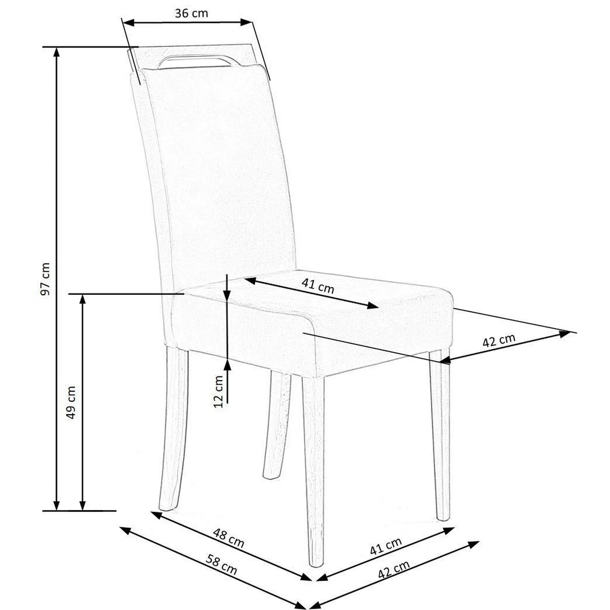 Scaun HOUSTON OCN-36626, maro/stejar
