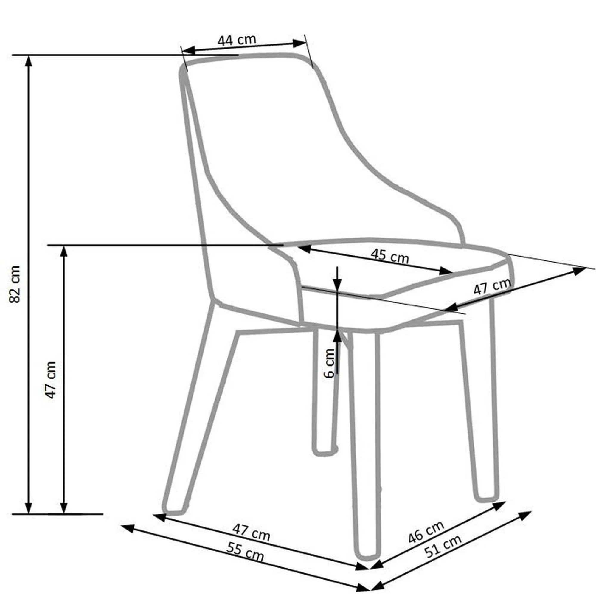 Scaun HOUSTON OCN-36678, gri/alb/fag