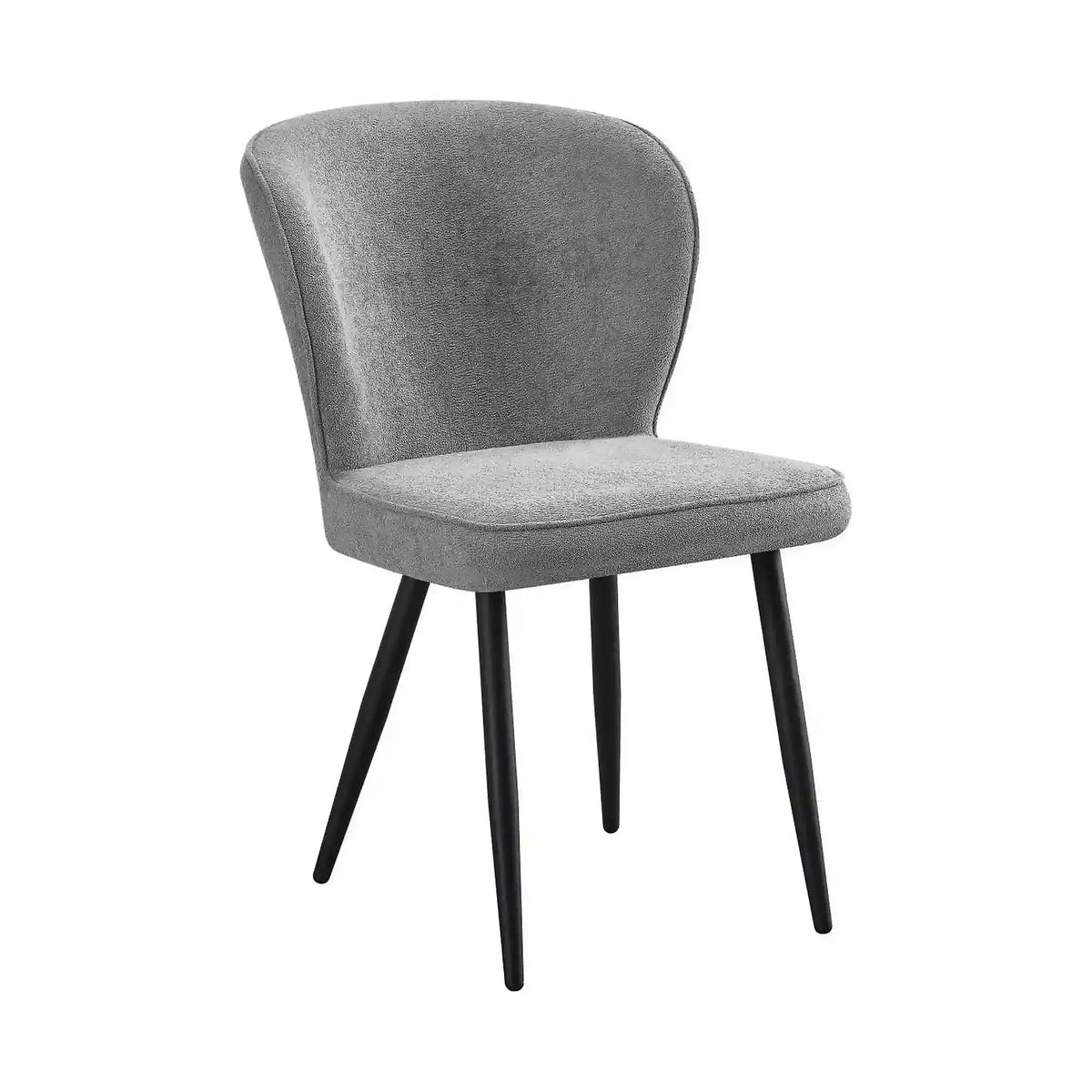 Scaun RIO 2, gri deschis/negru, stofa buclata/metal, 64x51x84 cm