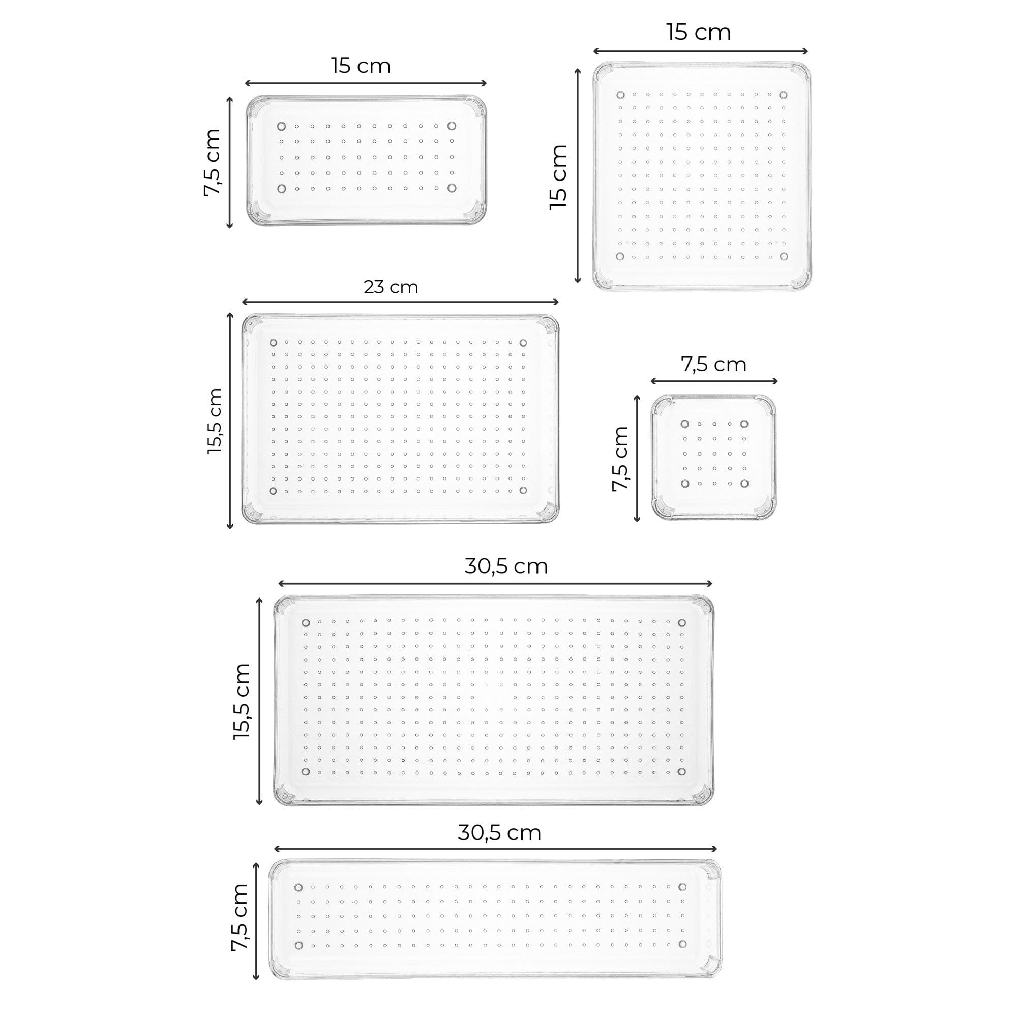 Set 16 organizatoare AMSTERDAM OCN-35617, transparent