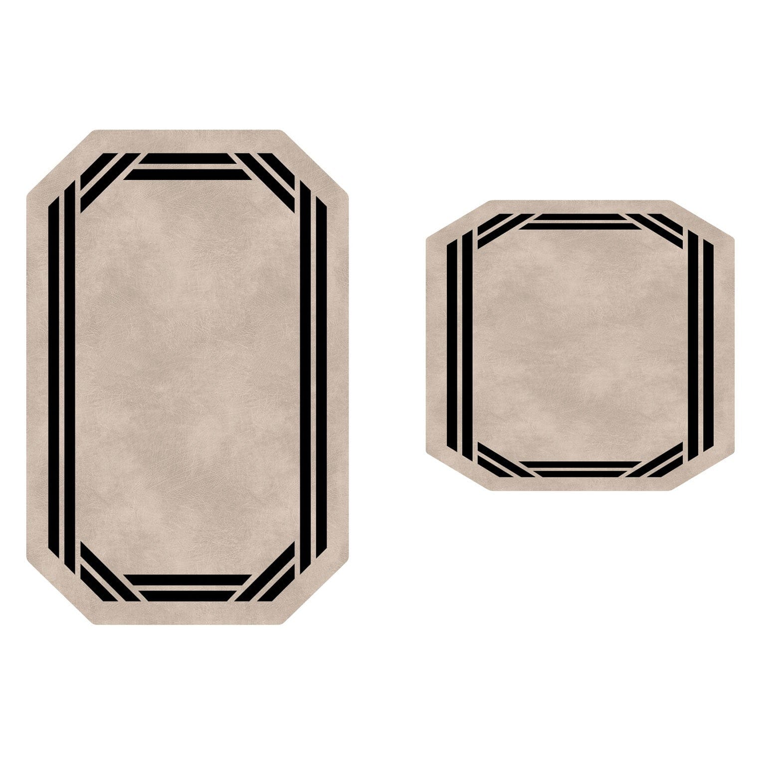 Set 2 covorase baie AMSTERDAM OCN-33860, negru/bej