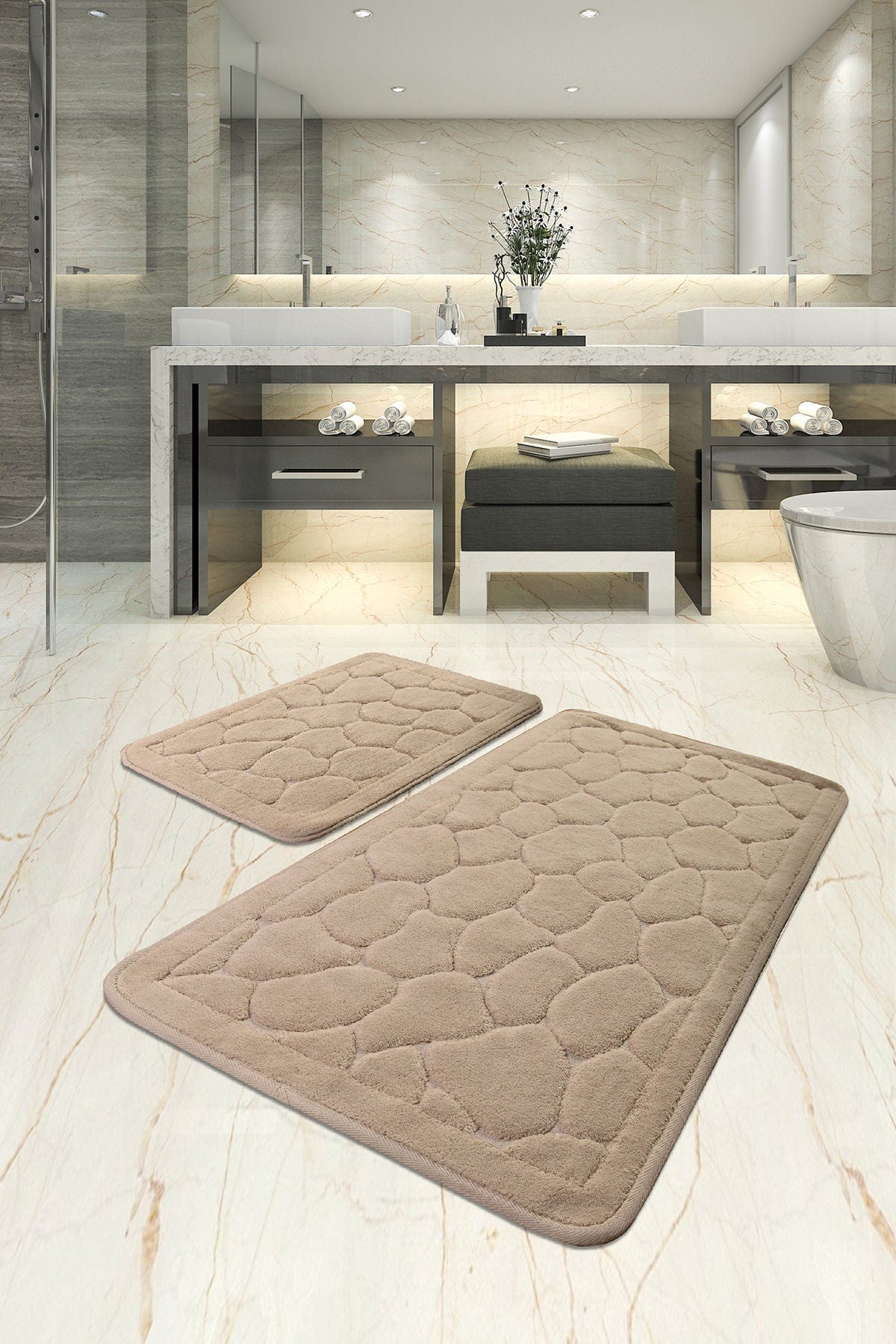 Set 2 covorase baie AMSTERDAM OCN-33870, maro