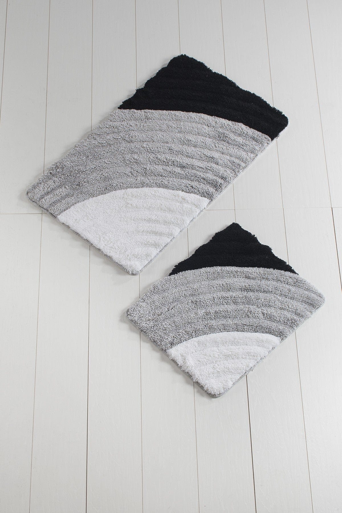 Set 2 covorase baie AMSTERDAM OCN-33894, gri/negru