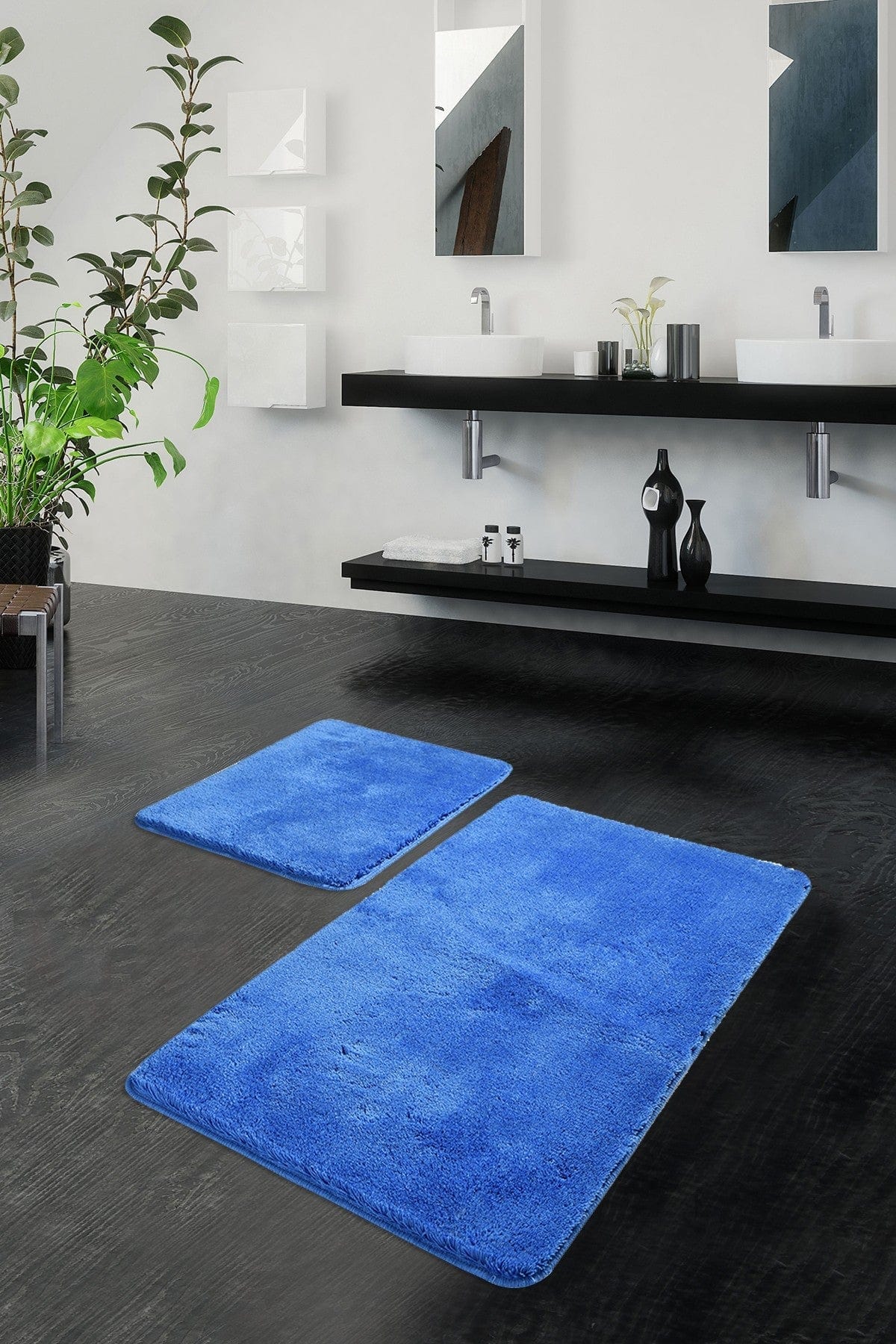 Set 2 covorase baie AMSTERDAM OCN-33900, albastru