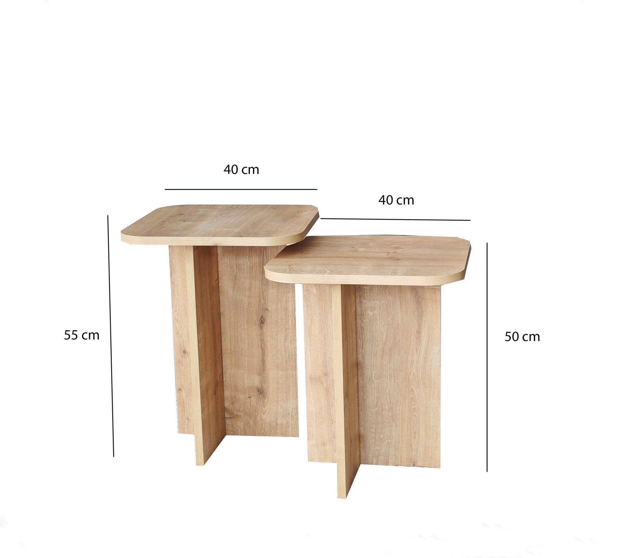 Set 2 masute cafea AMSTERDAM OCN-31728, stejar