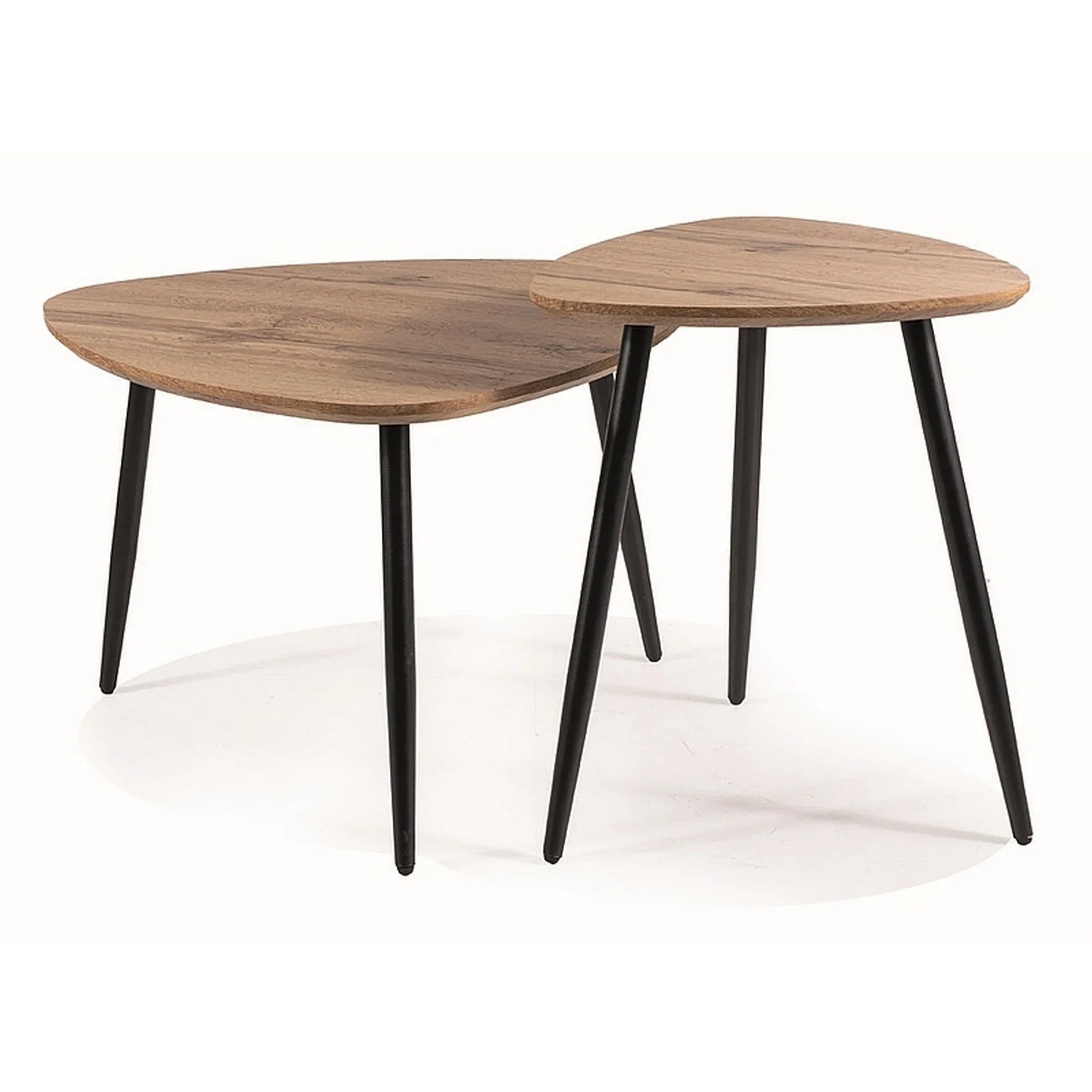 Set 2 masute cafea DETROIT OCN-39092, stejar artisan/negru