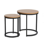 Set 2 masute cafea DETROIT OCN-39099, stejar/negru