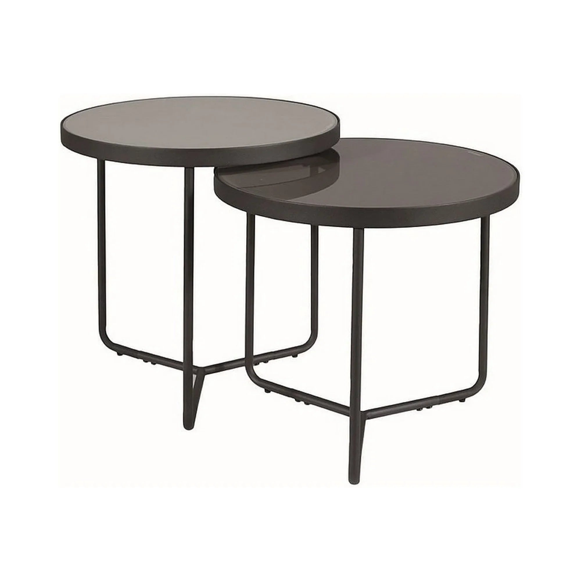 Set 2 masute cafea DETROIT OCN-39214, gri/negru