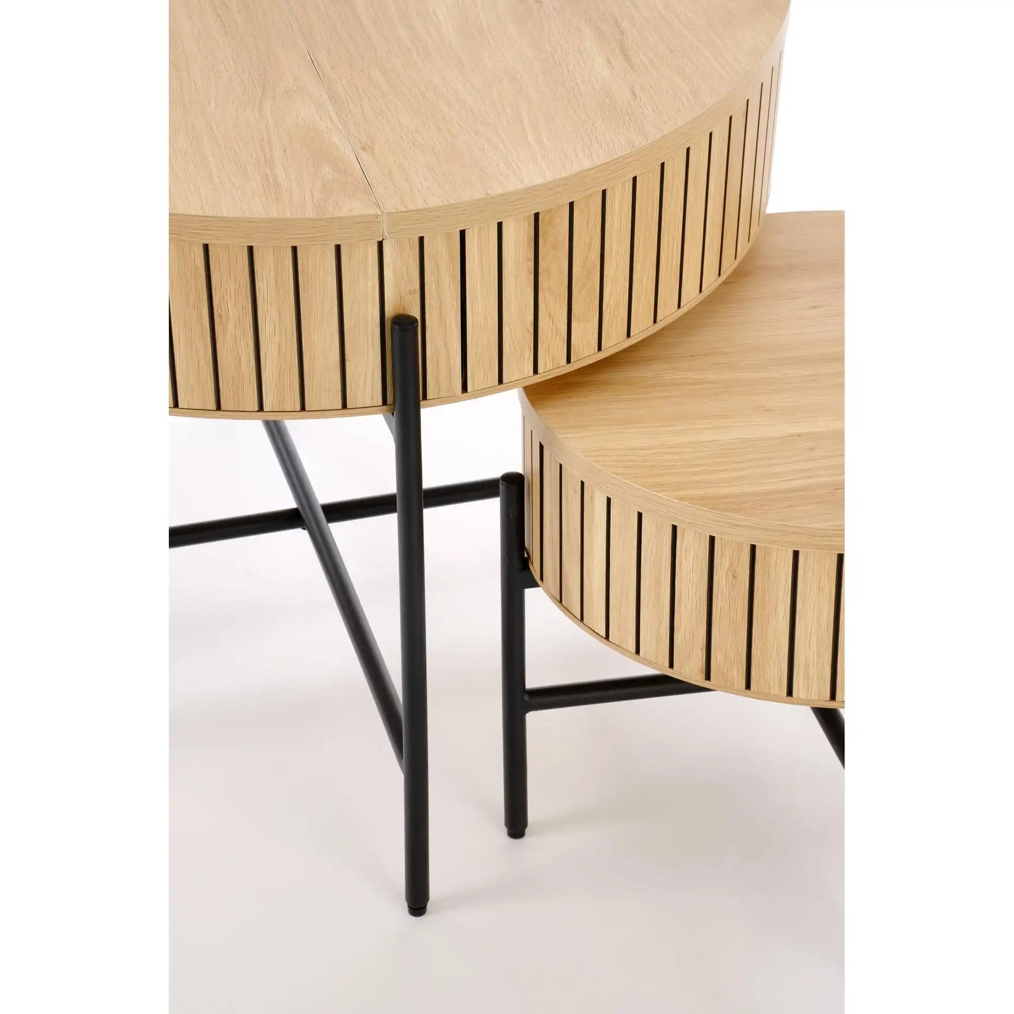 Set 2 masute cafea HOUSTON OCN-37018, stejar/negru