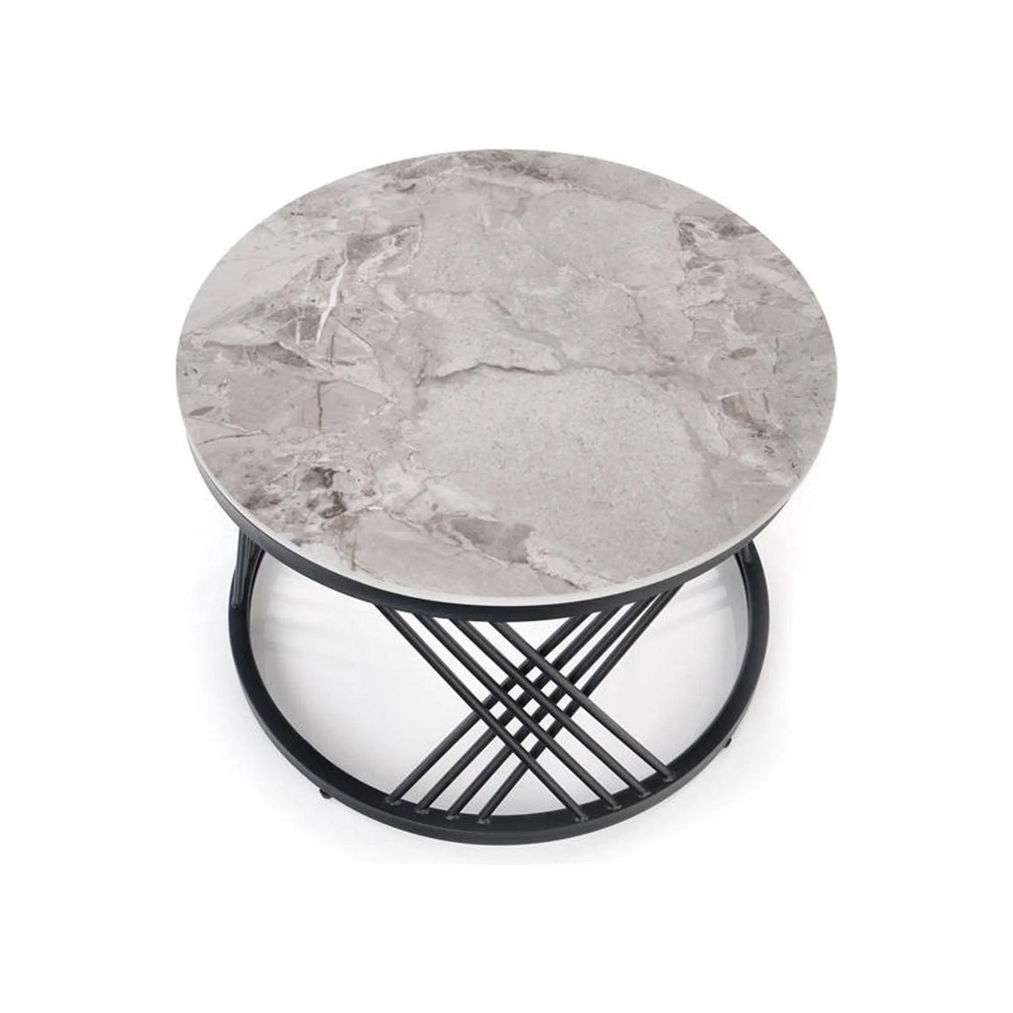 Set 2 masute cafea HOUSTON OCN-37083, gri/negru